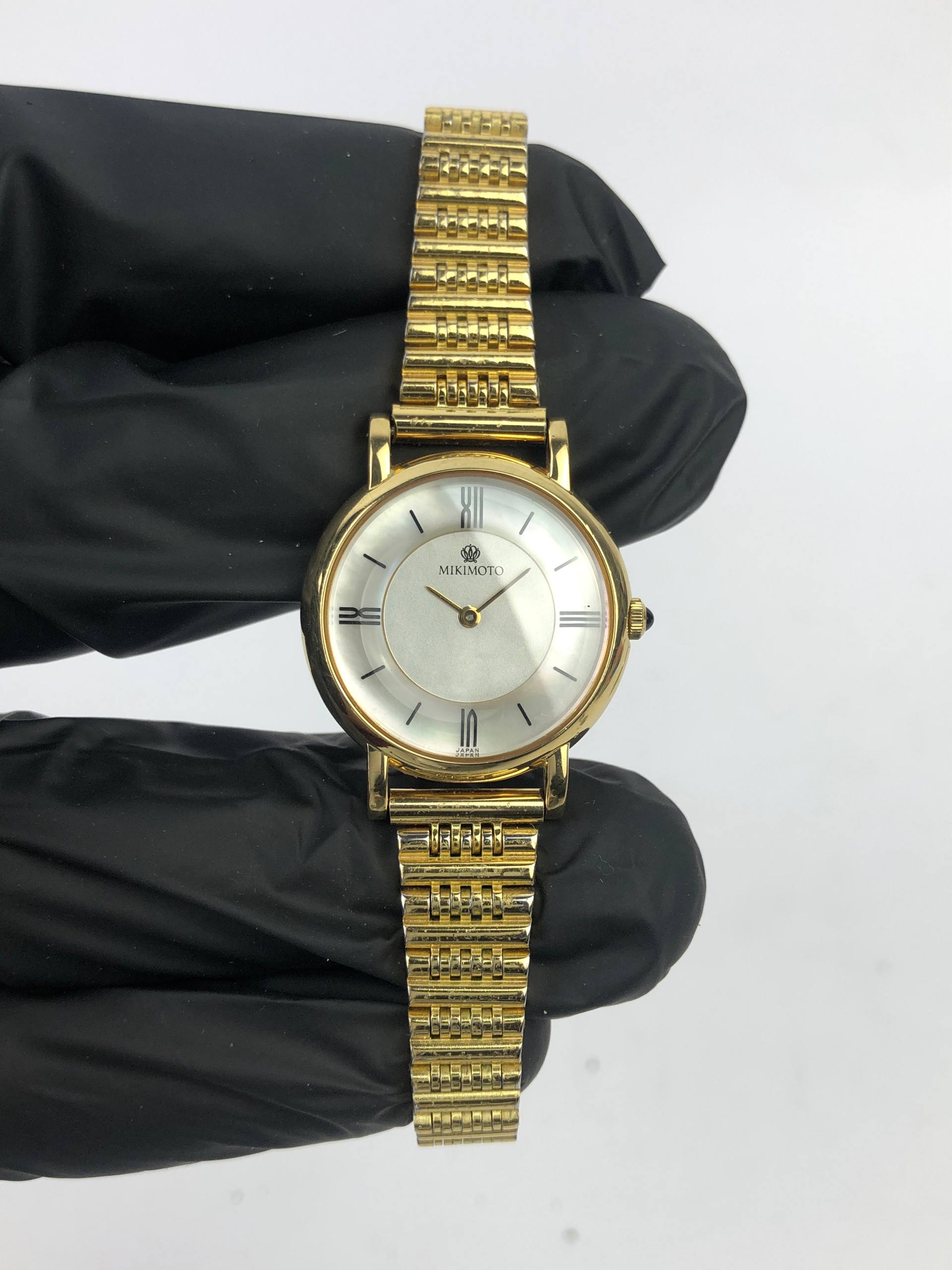 SEIKO MIKIMOTO JAPAN QUARTZ 14k GOLD PLATED - Gambar 2