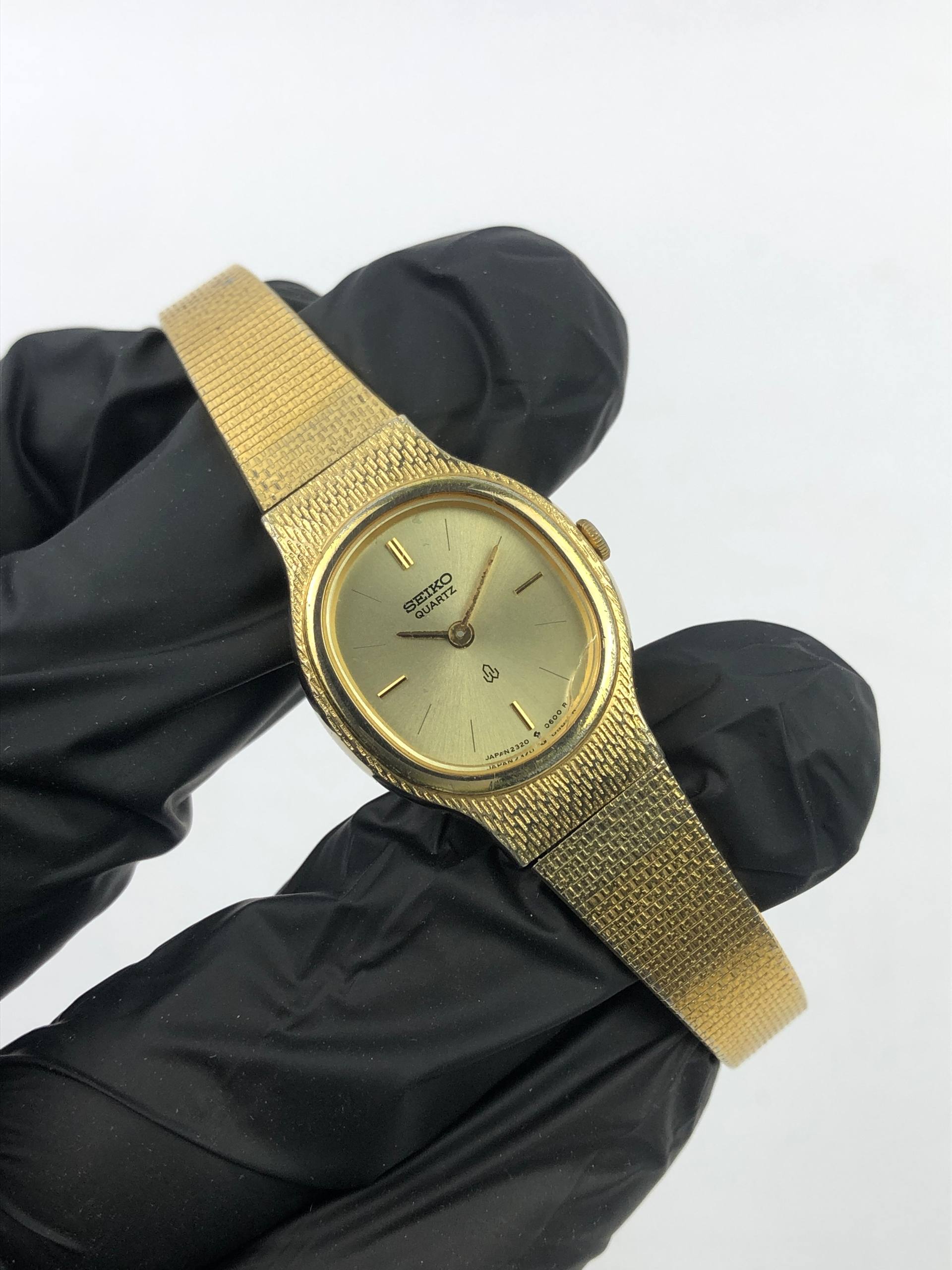 SEIKO QUARTZ OVAL GOLD FILLED ALL ORIGINAL - Gambar 4