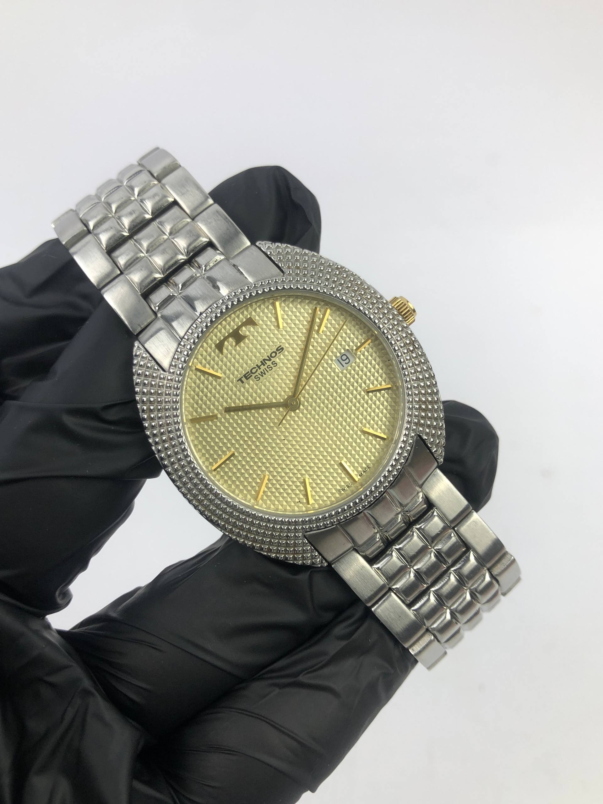 SWISSMADE TECHNOS QUARTZ TEXTURE CASE AND DIAL ALL ORIGINAL - Gambar 4