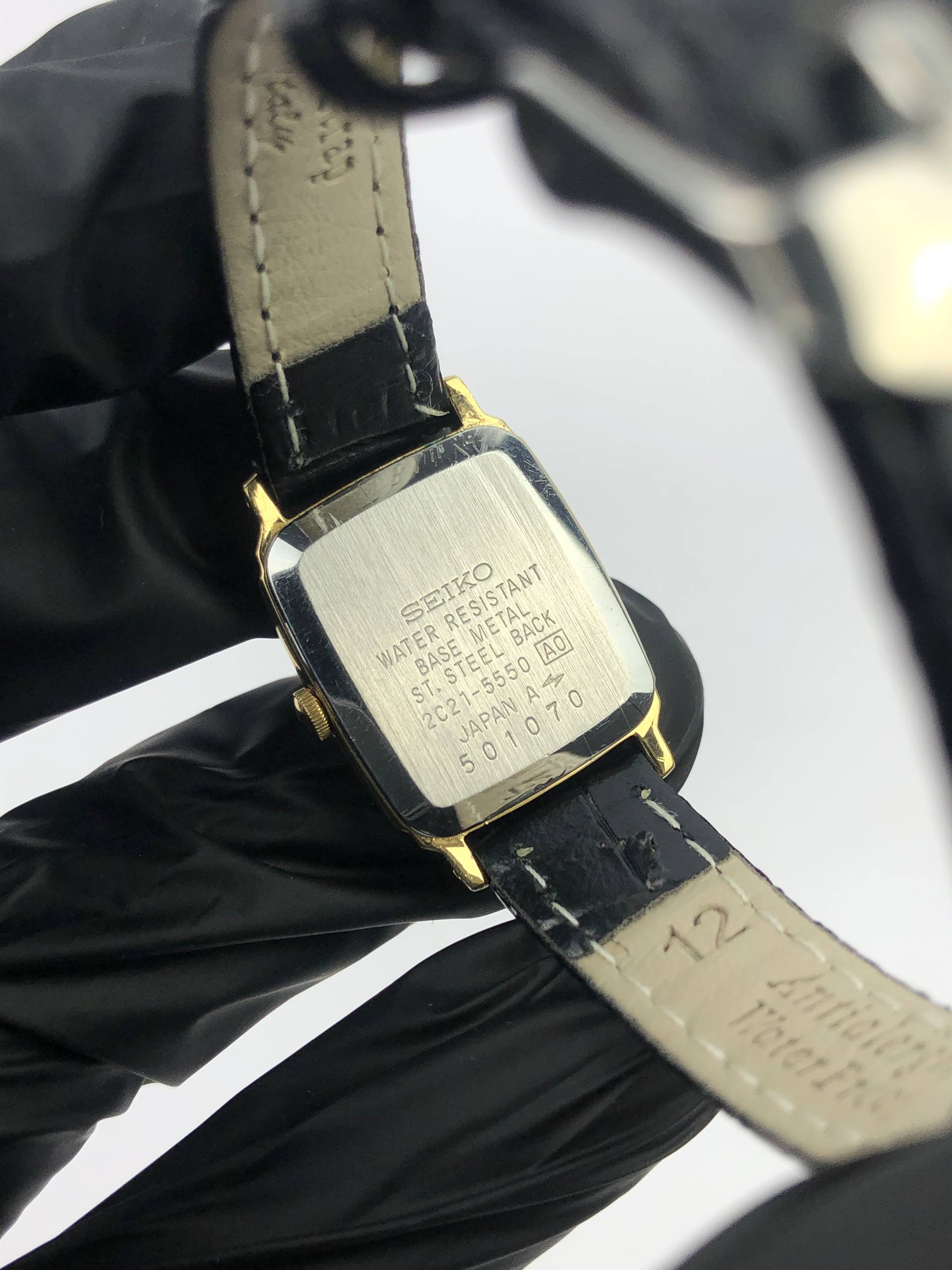 SEIKO TANK QUARTZ LADIES GOLD ORIGINAL - Gambar 7