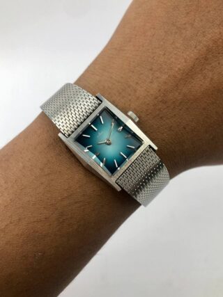 SWISSMADE EDOX BLUE SUNBURST DIAL TANK ALL ORIGINAL