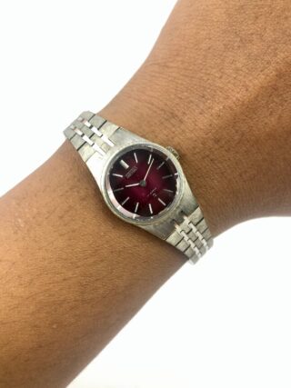BEAUTIFUL SEIKO LADIES MAROON DIAL ALL ORIGINAL