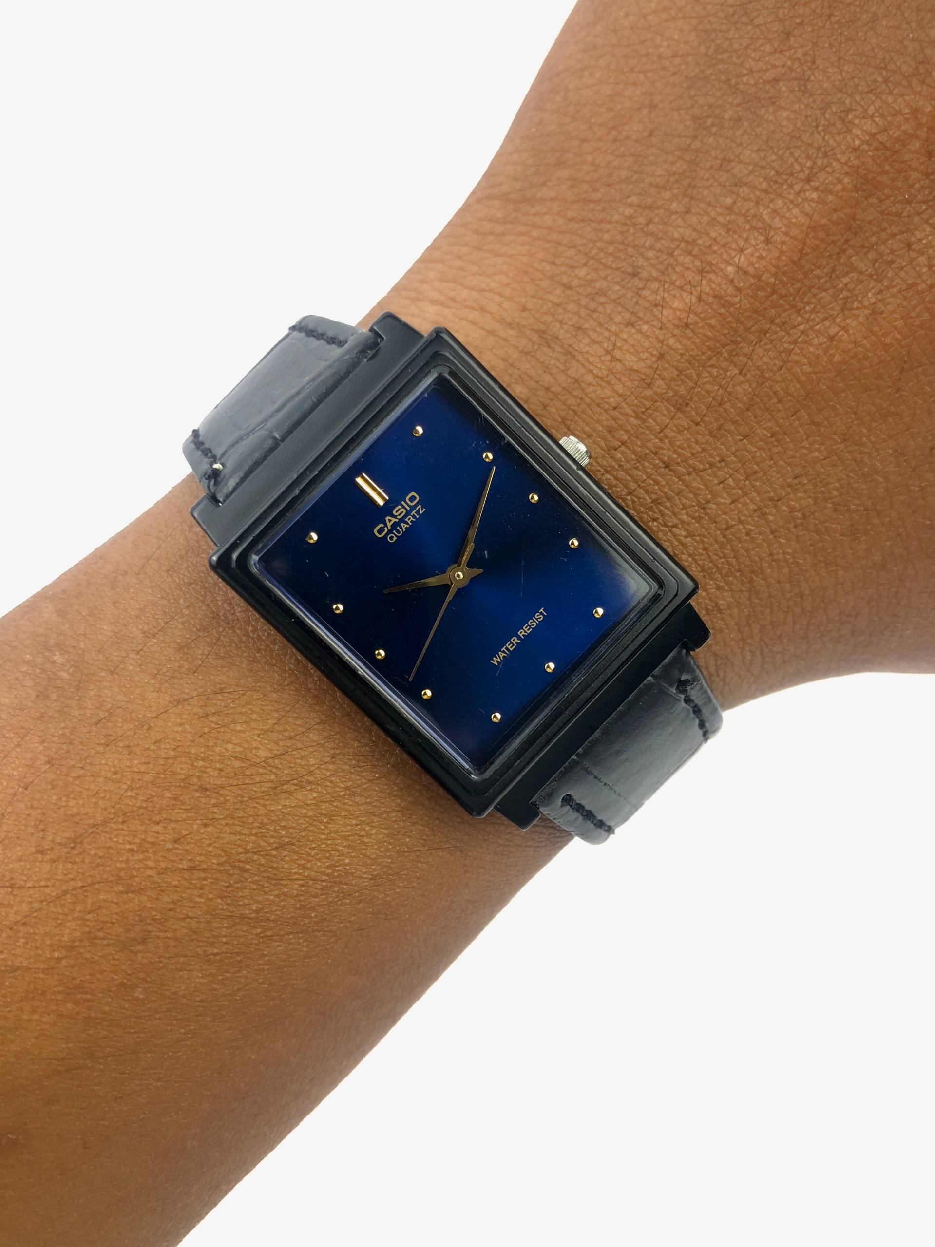 CASIO ANALOG SQUARE BLUE DIAL