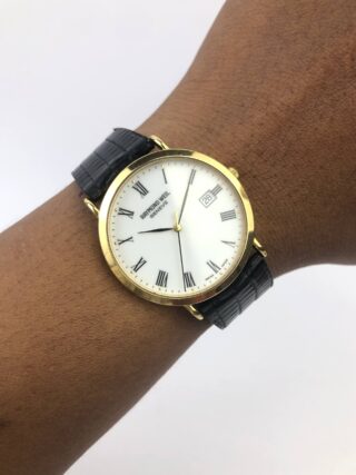 1980's RAYMOND WEIL GENEVE ROMAN 18K GOLD ELECTROPLATED