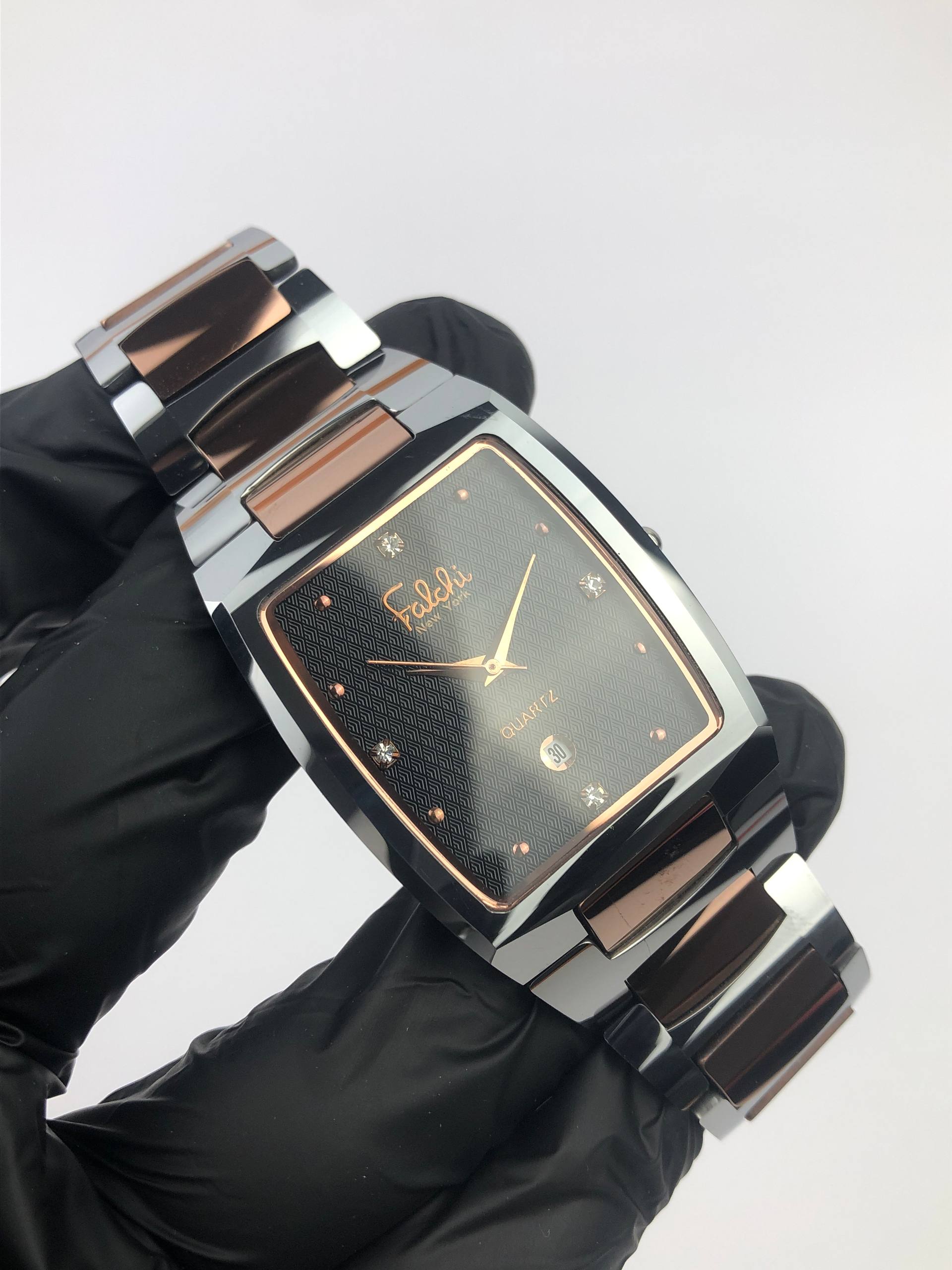 FULL TUNGSTEN CASE AND BRACELET FALCHY JAPAN TWOTONE - Gambar 4