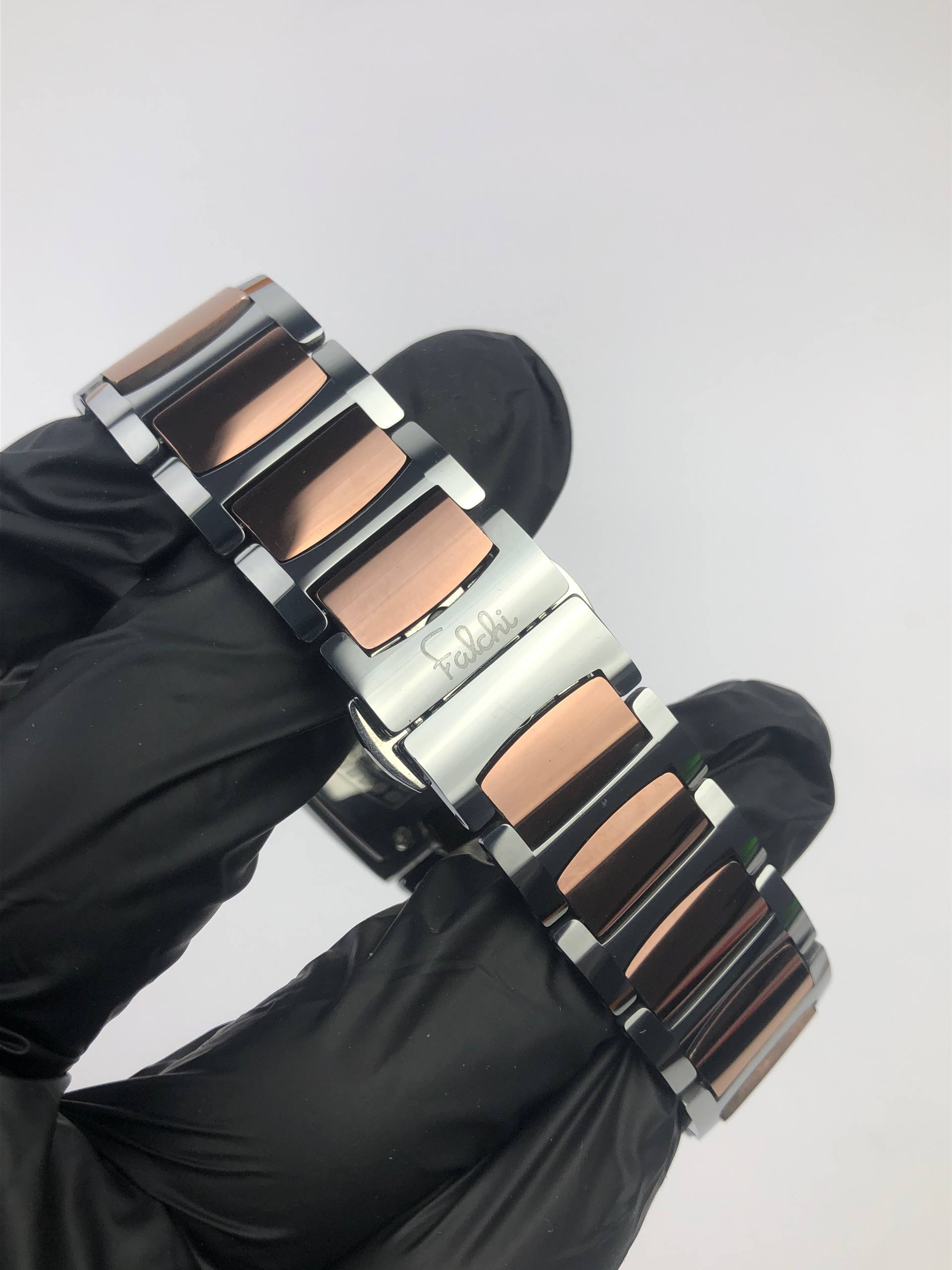 FULL TUNGSTEN CASE AND BRACELET FALCHY JAPAN TWOTONE - Gambar 8