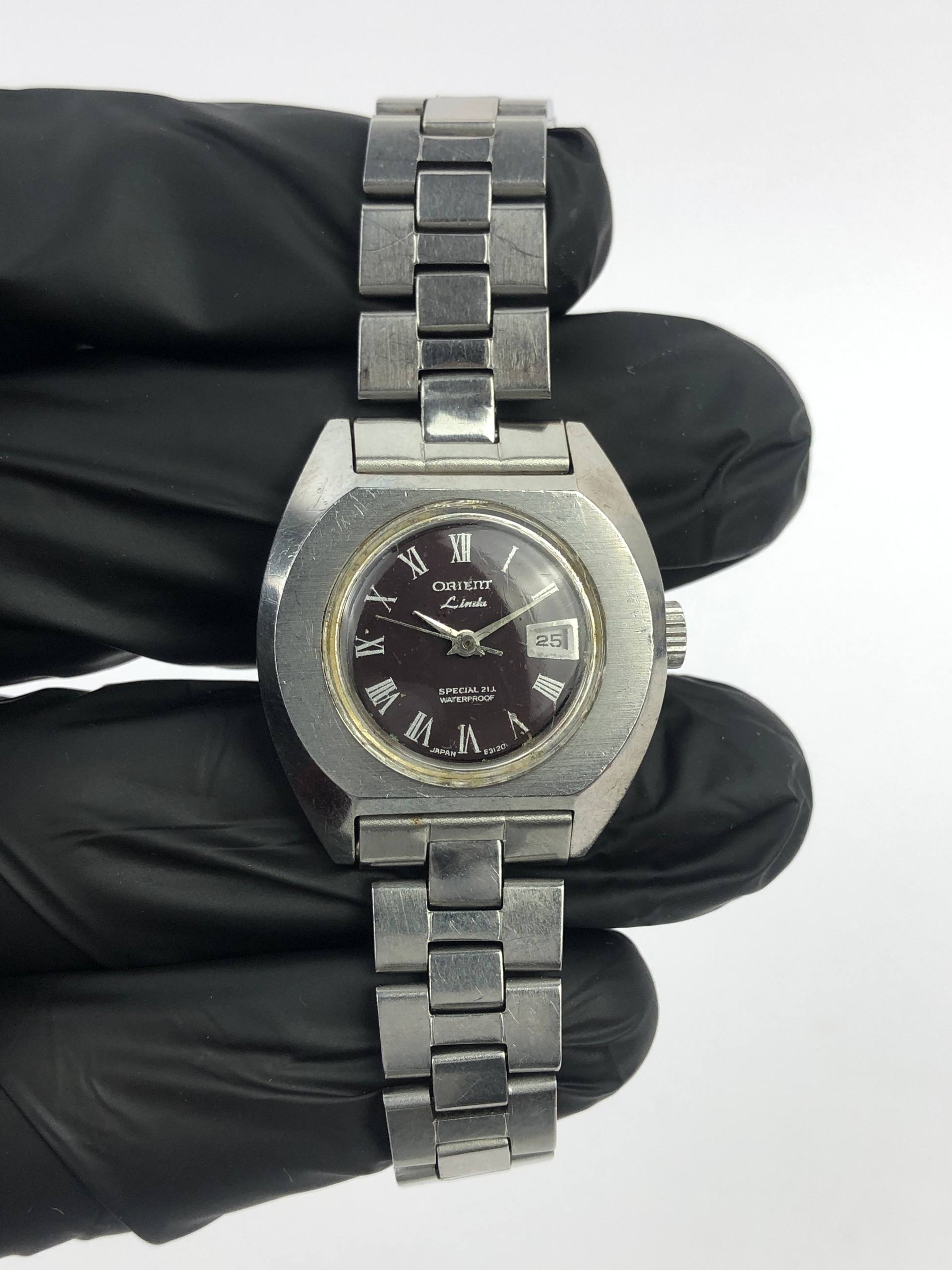 VINTAGE ORIENT LINDA BROWN ROMAN DIAL ALL ORIGINAL - Gambar 2