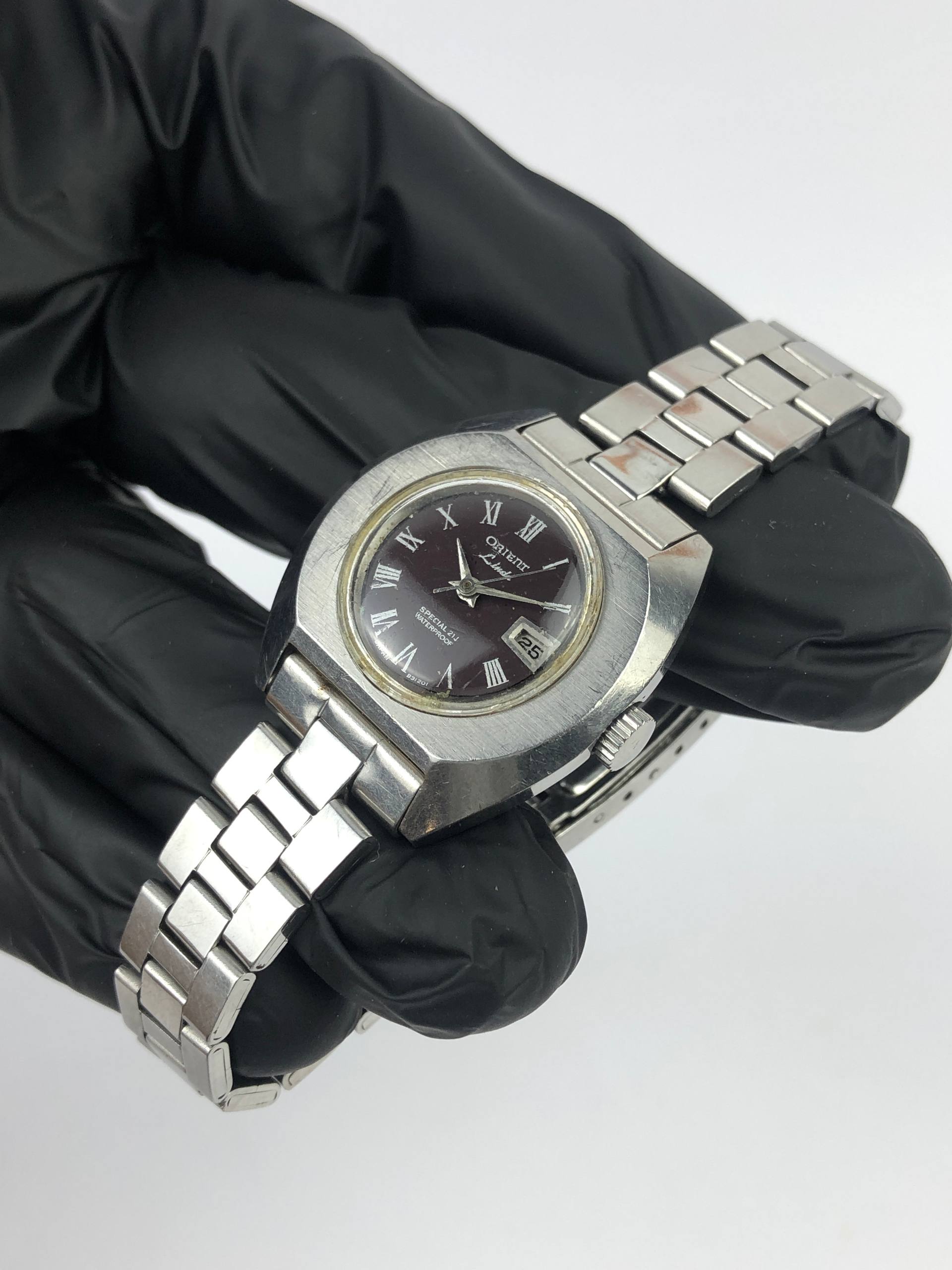 VINTAGE ORIENT LINDA BROWN ROMAN DIAL ALL ORIGINAL - Gambar 3