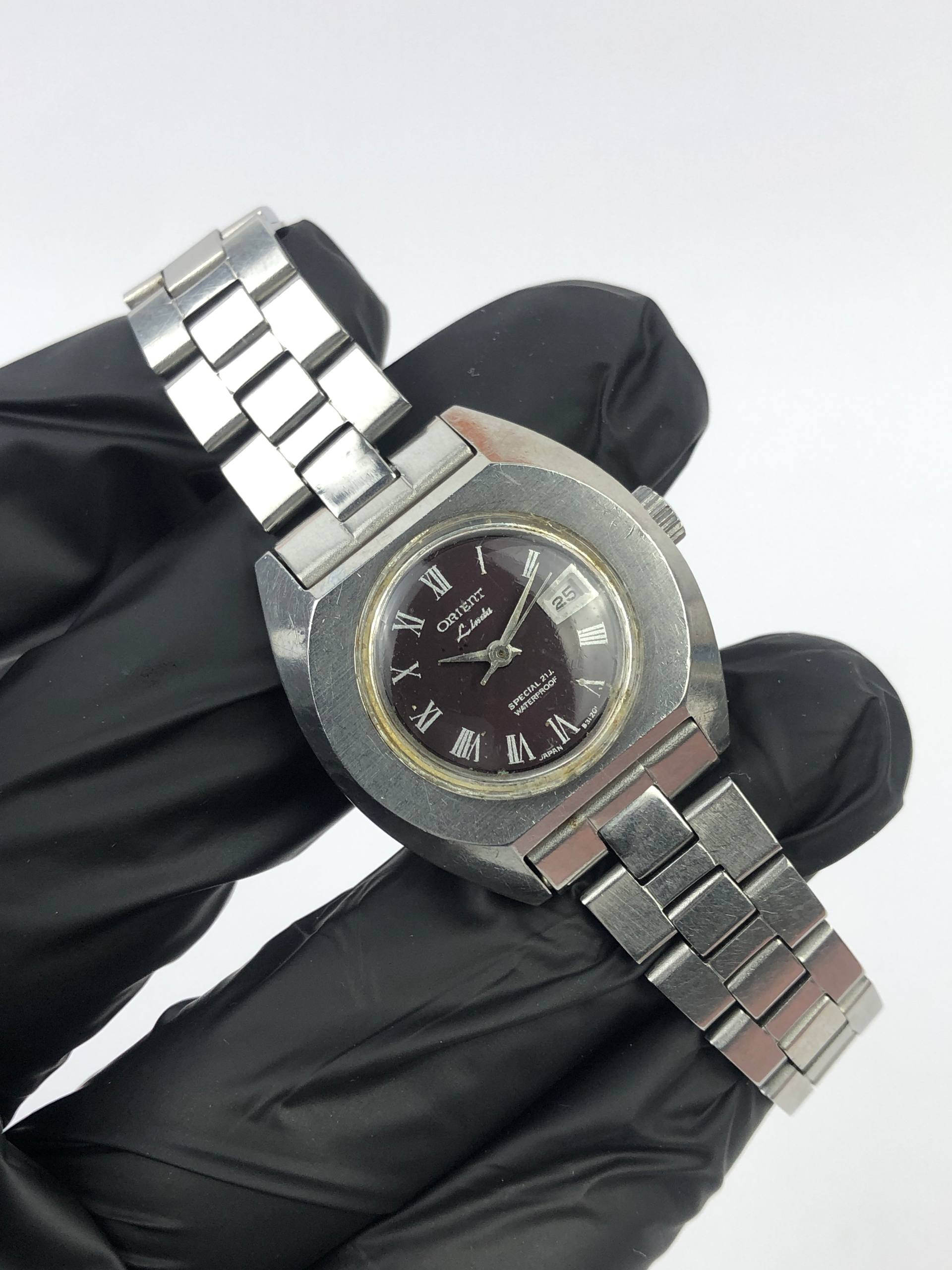 VINTAGE ORIENT LINDA BROWN ROMAN DIAL ALL ORIGINAL - Gambar 4