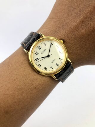 CITIZEN QUARTZ NUMERIK DIAL LEATHER STRAP