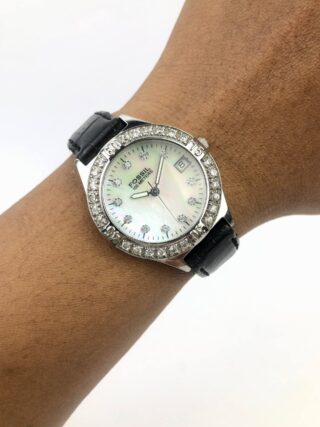 FOSSIL LADY MOP DIAL DIAMOND BEZEL