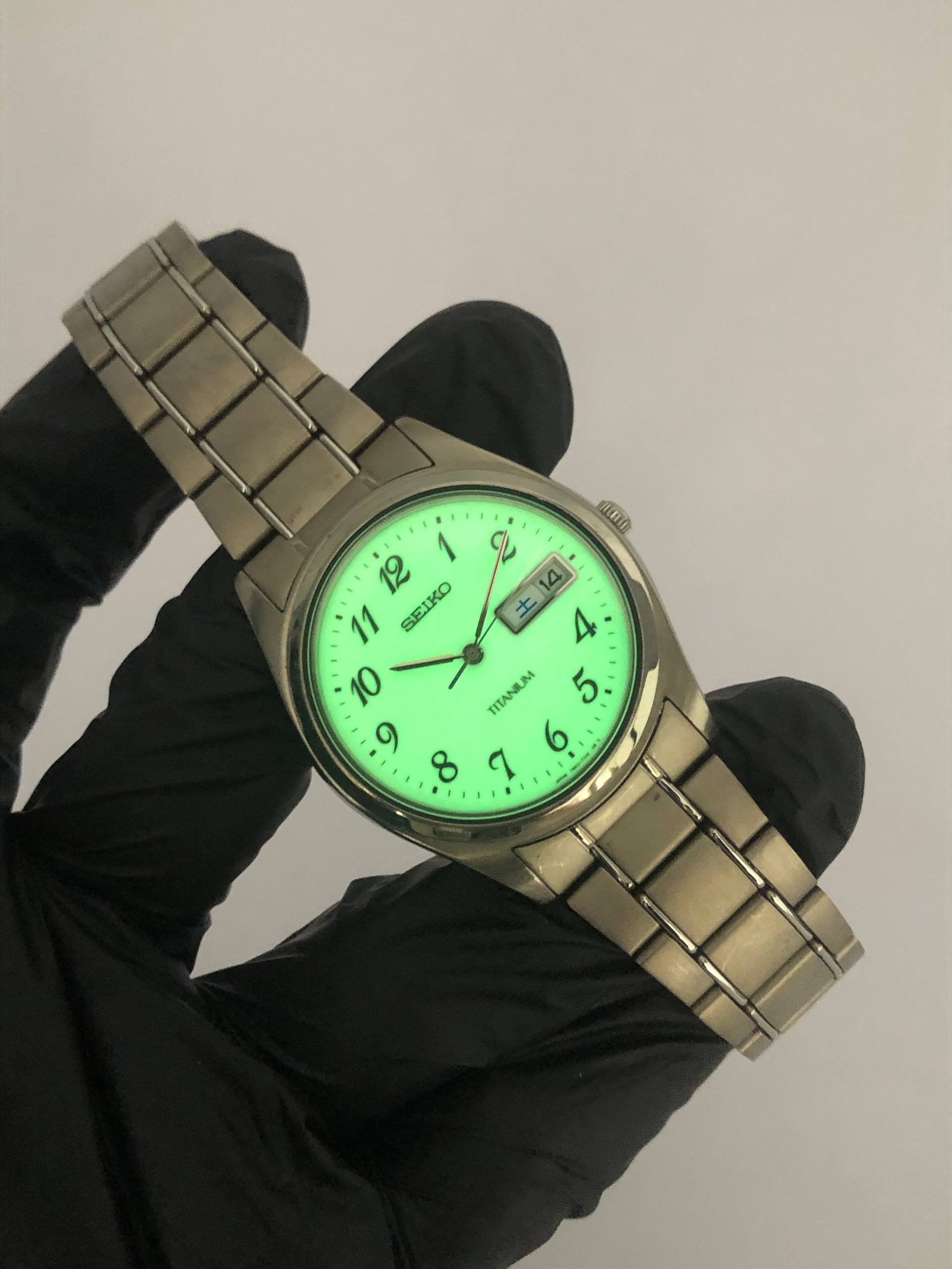 SEIKO SPIRIT BREGUET LUME DIAL ALL TITANIUM RARE - Gambar 5