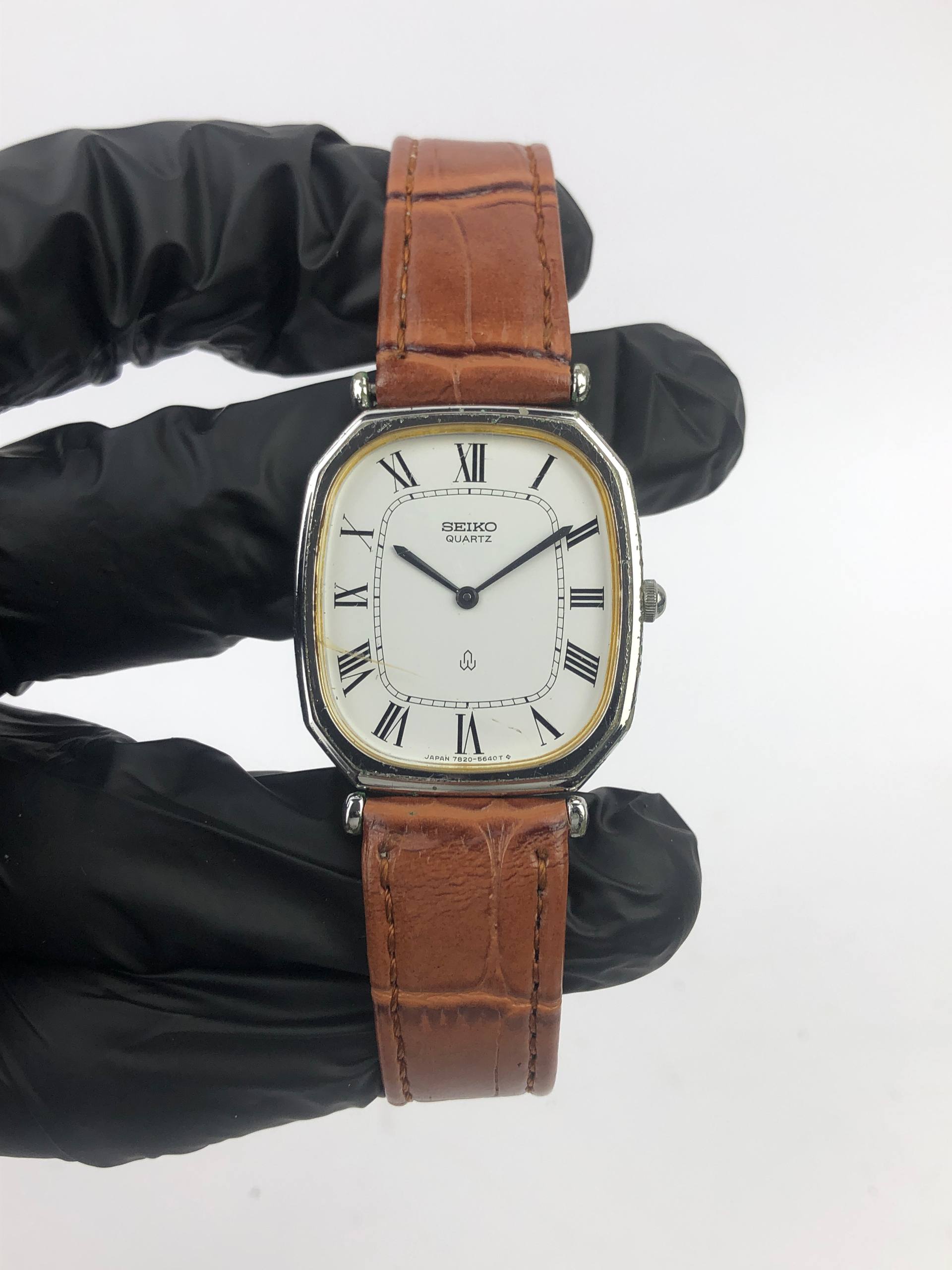 DRESSWATCH SEIKO QUARTZ ROMAN PALADIUM CASE - Gambar 2