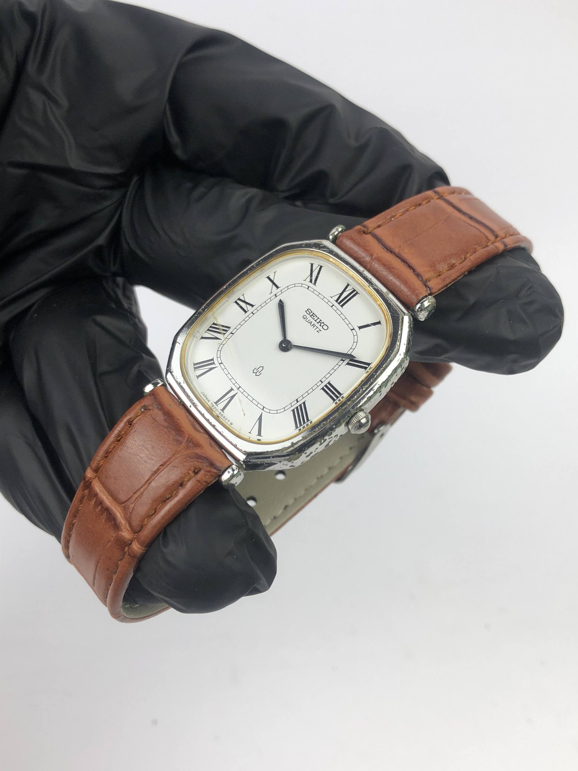 DRESSWATCH SEIKO QUARTZ ROMAN PALADIUM CASE - Gambar 3