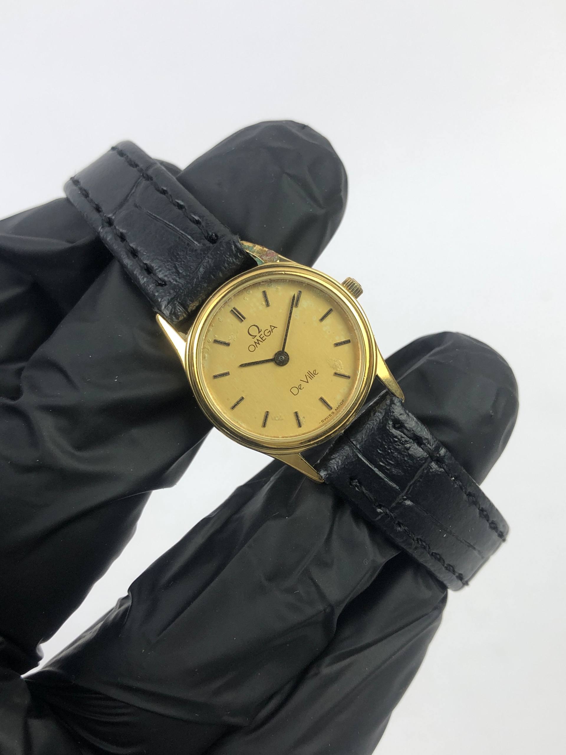 OMEGA DEVILLE QUARTZ ROUND CASE LADIES - Gambar 4