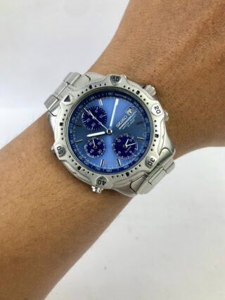 SEIKO CHRONOGRAPH SWIPE SECOND HAND BLUE DIAL