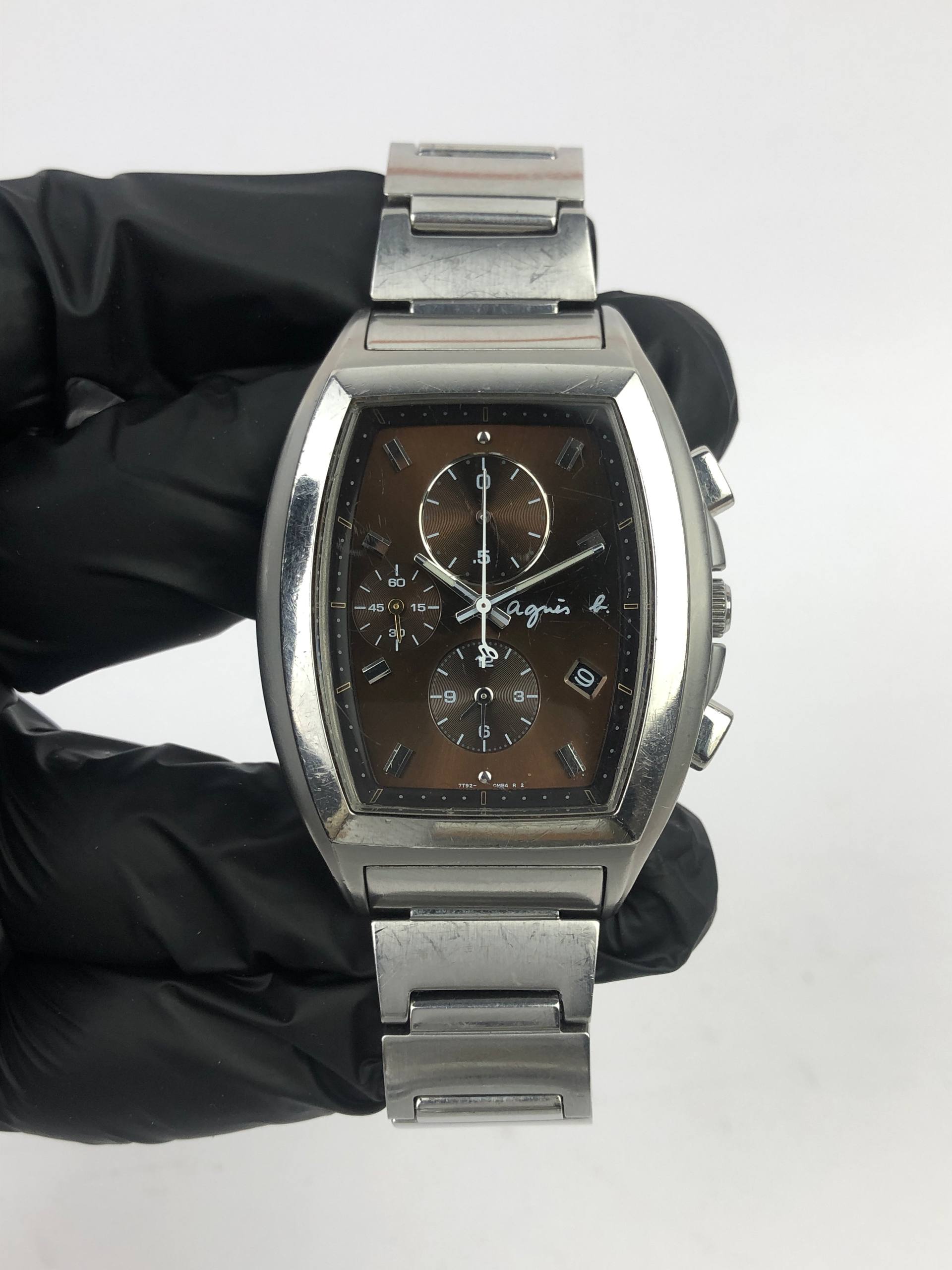 AGNIS B MAN SIZE CHRONOGRAPH BROWN DIAL (SEIKO MOVEMENT) - Gambar 2