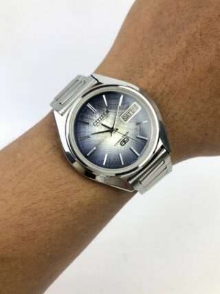 1970’S CITIZEN ELECTRONIC COSMOTRON BLUE SUNBURST SATIN DIAL
