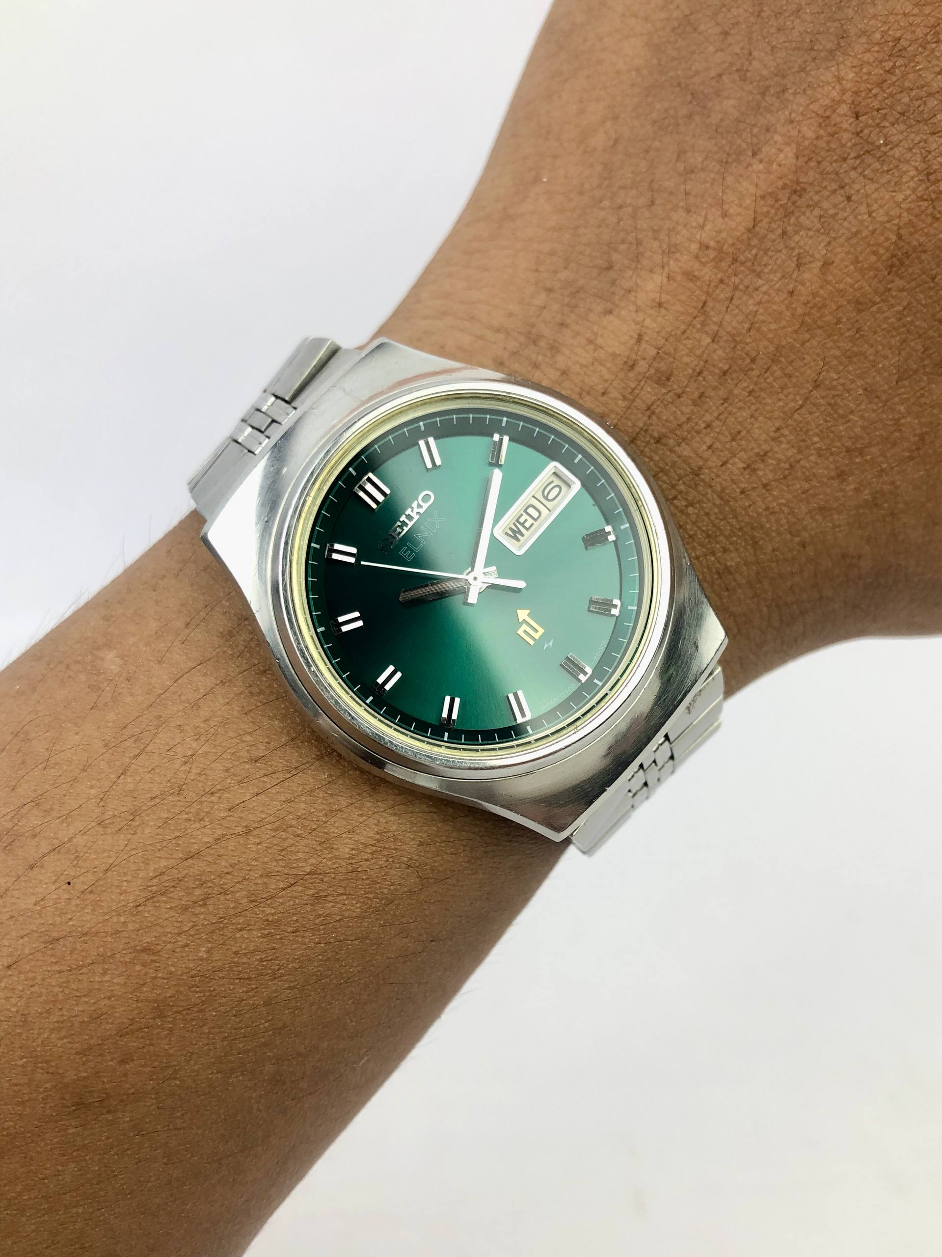 EKSLUSIF SEIKO ELNIX DAYDATE GREEN DIAL