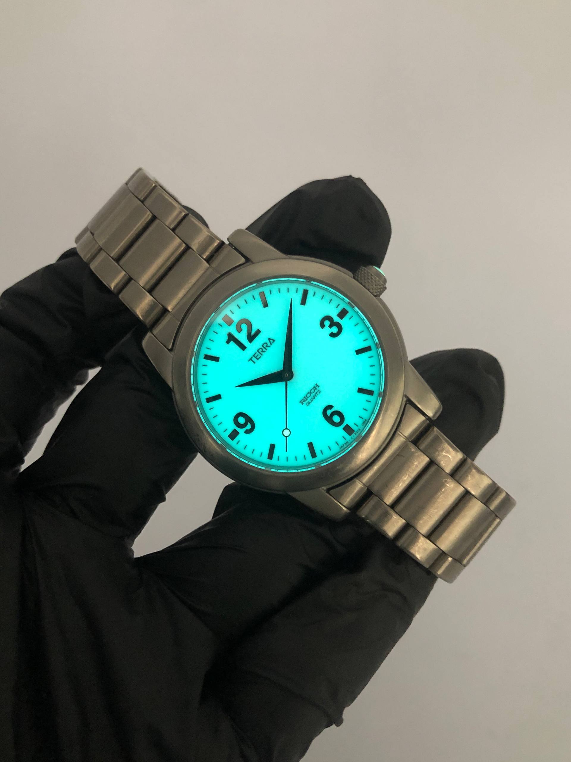 RICOH TERRA FULL LUME DIAL ALL TITANIUM - Gambar 5
