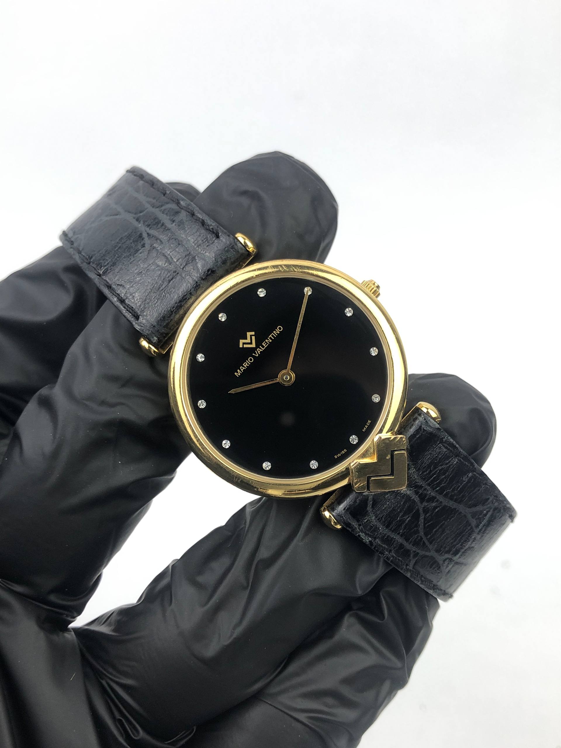 DRESSWATCH SWISS MARIO VALENTINO UNISEX SIZE GOLD PLATED - Gambar 4