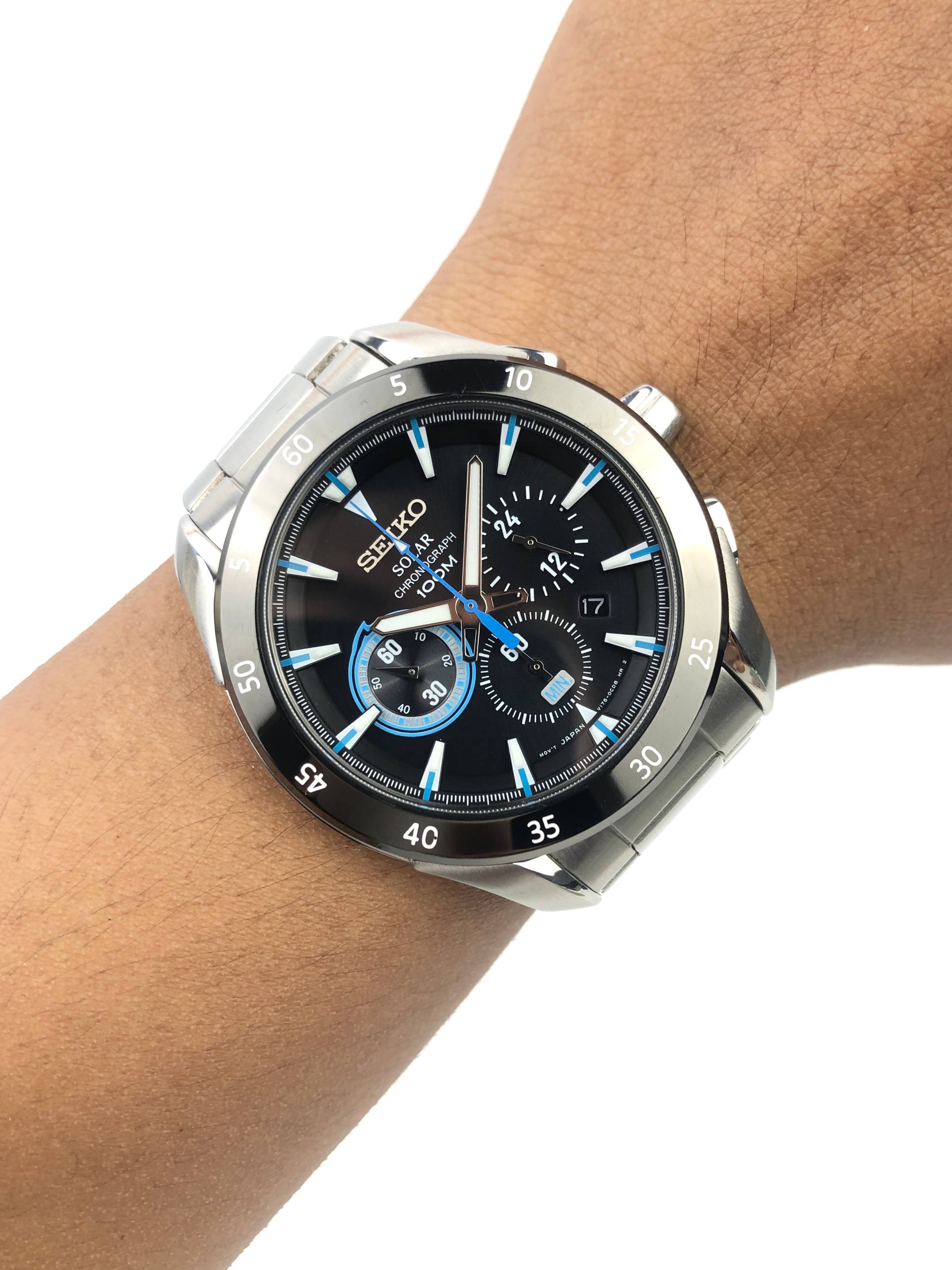 SEIKO SOLAR CHRONOGRAPH SSCP181p1 SWIPE SECOND HAND ALL ORIGINAL - Gambar 2
