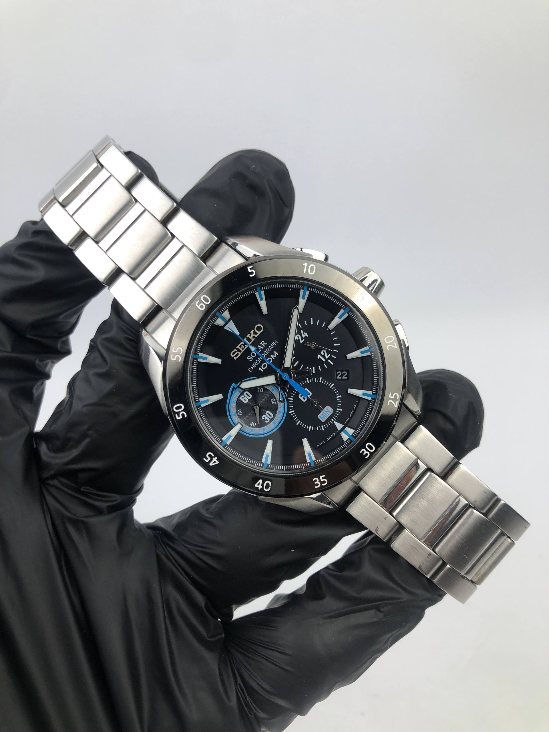 SEIKO SOLAR CHRONOGRAPH SSCP181p1 SWIPE SECOND HAND ALL ORIGINAL - Gambar 5