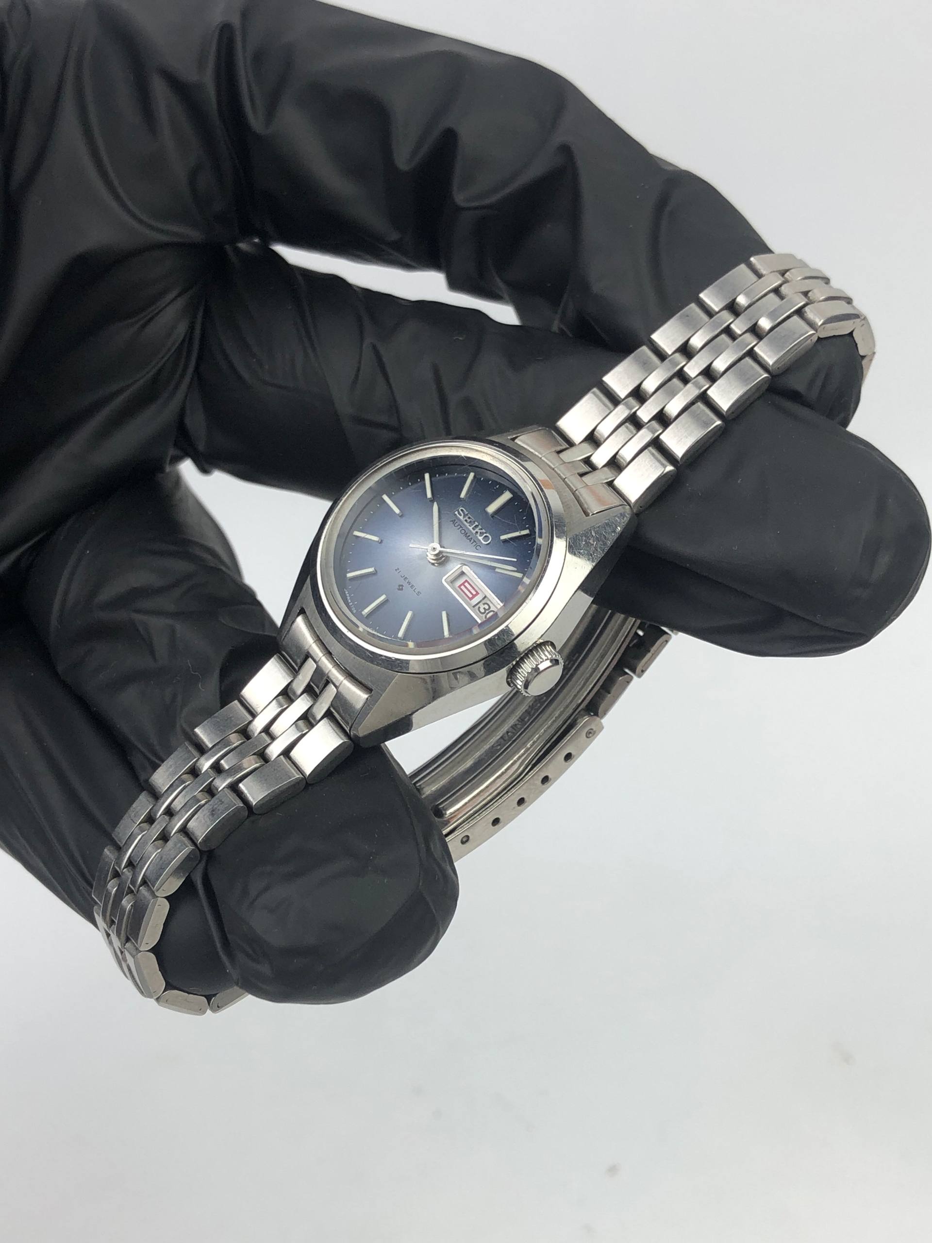 SEIKO LADIES BLUE DIAL AUTOMATIC ALL ORIGINAL - Gambar 3