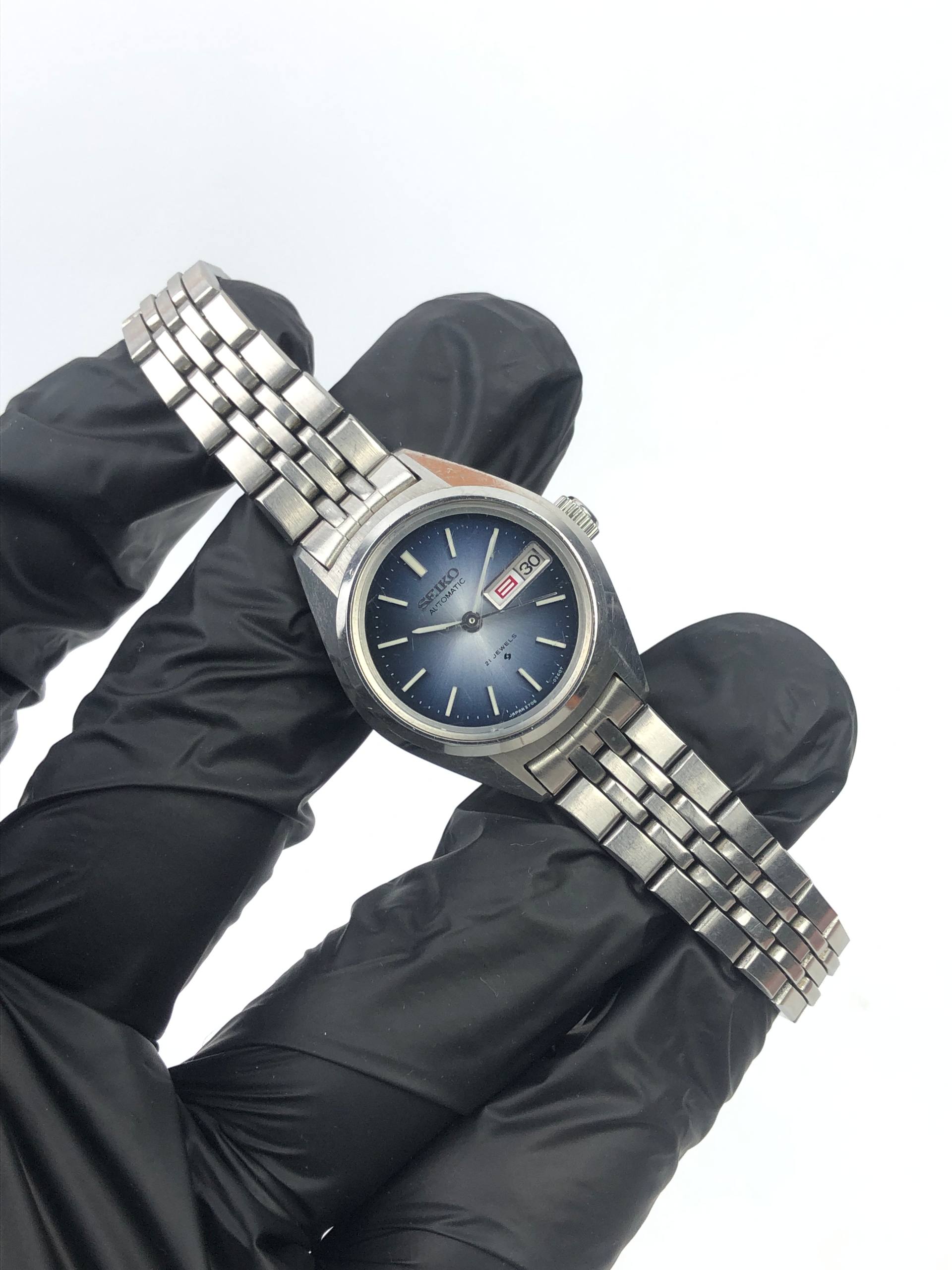 SEIKO LADIES BLUE DIAL AUTOMATIC ALL ORIGINAL - Gambar 4
