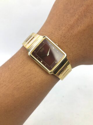 SEIKO  GALAXY TANK GOLD MAROON DIAL (RARE DIAL)