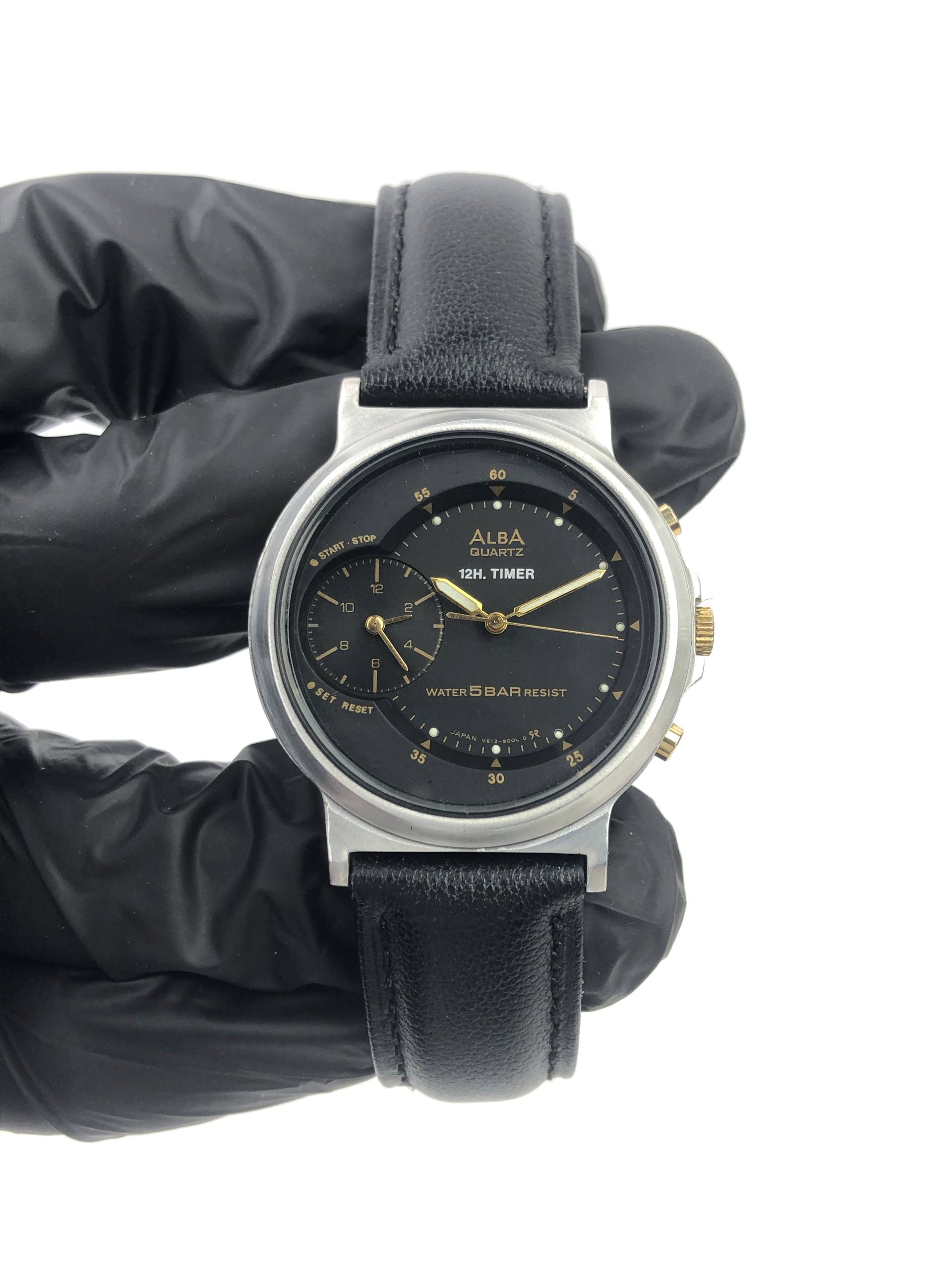 JAPAN SEIKO|ALBA QUARTZ TIMER 12H RARE - Gambar 2