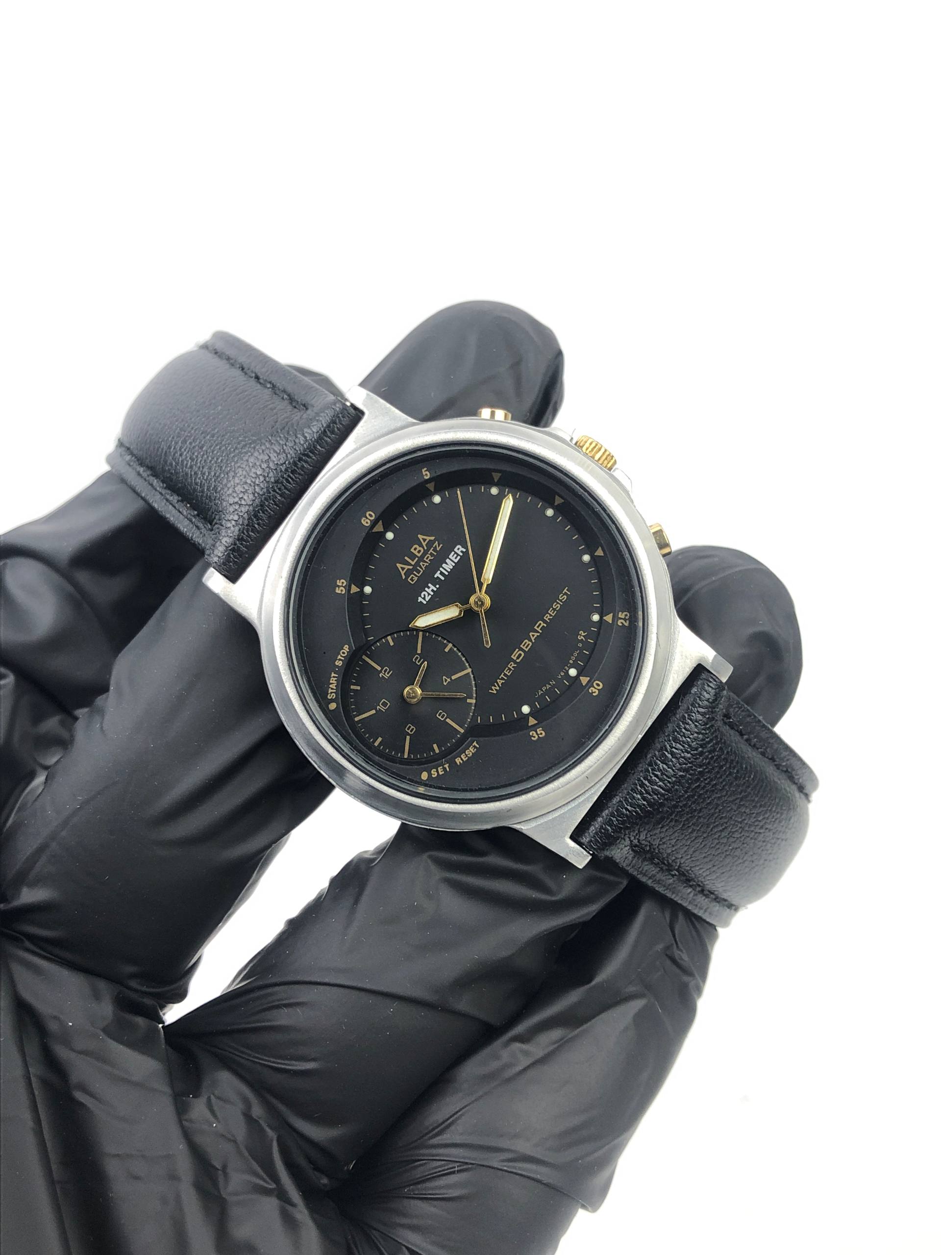 JAPAN SEIKO|ALBA QUARTZ TIMER 12H RARE - Gambar 4
