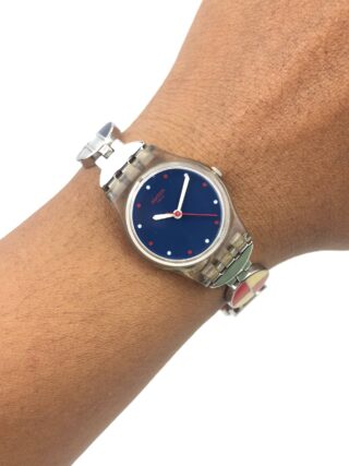 SWATCH POP SWISS LADIES BLUE DIAL