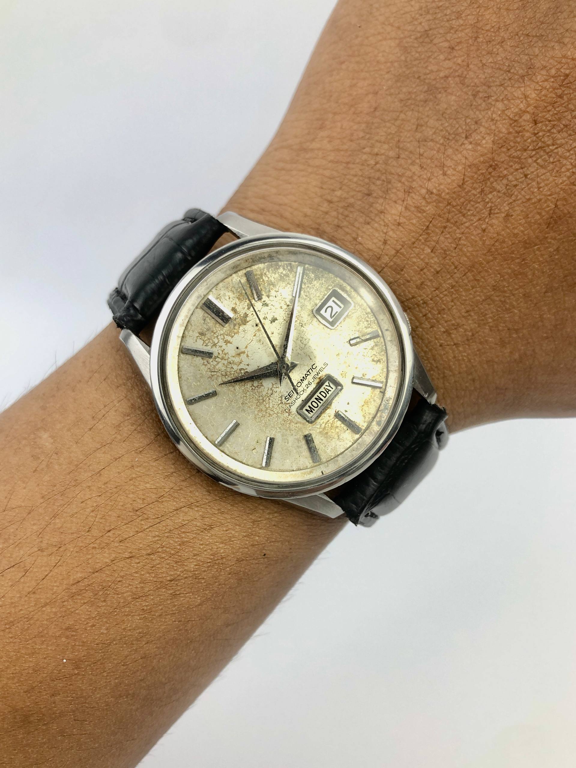 JDM SEIKOMATIC 26JEWELS SPLIT DAY AGING DIAL