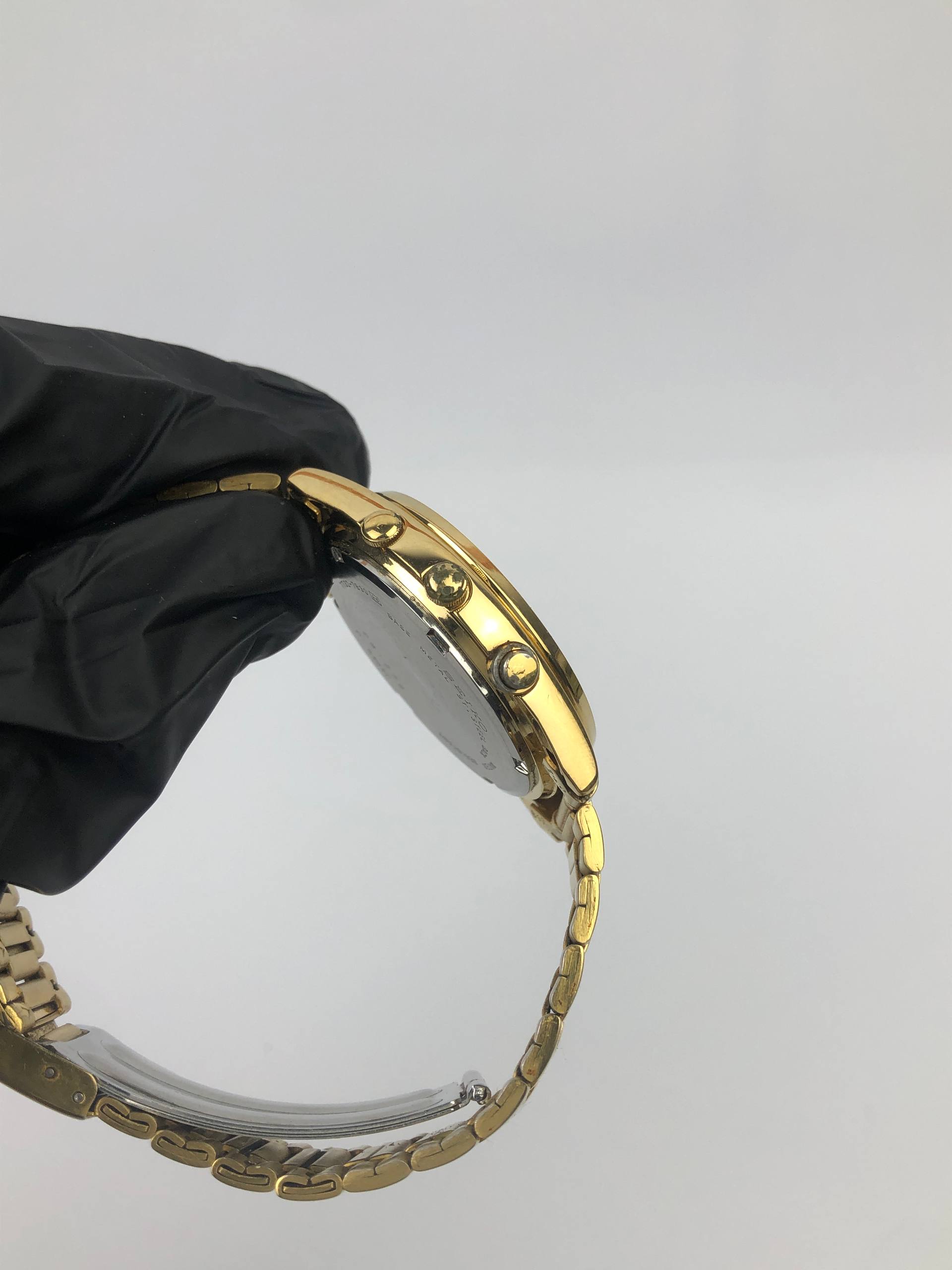 SEIKO ALARM CHRONOGRAPH SWIPE SECOND ALL GOLD TONE CASE - Gambar 6