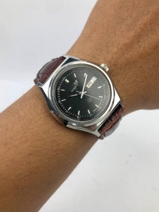 ORIENT QUARTZ JAPAN DAYDATE BLACK DIAL