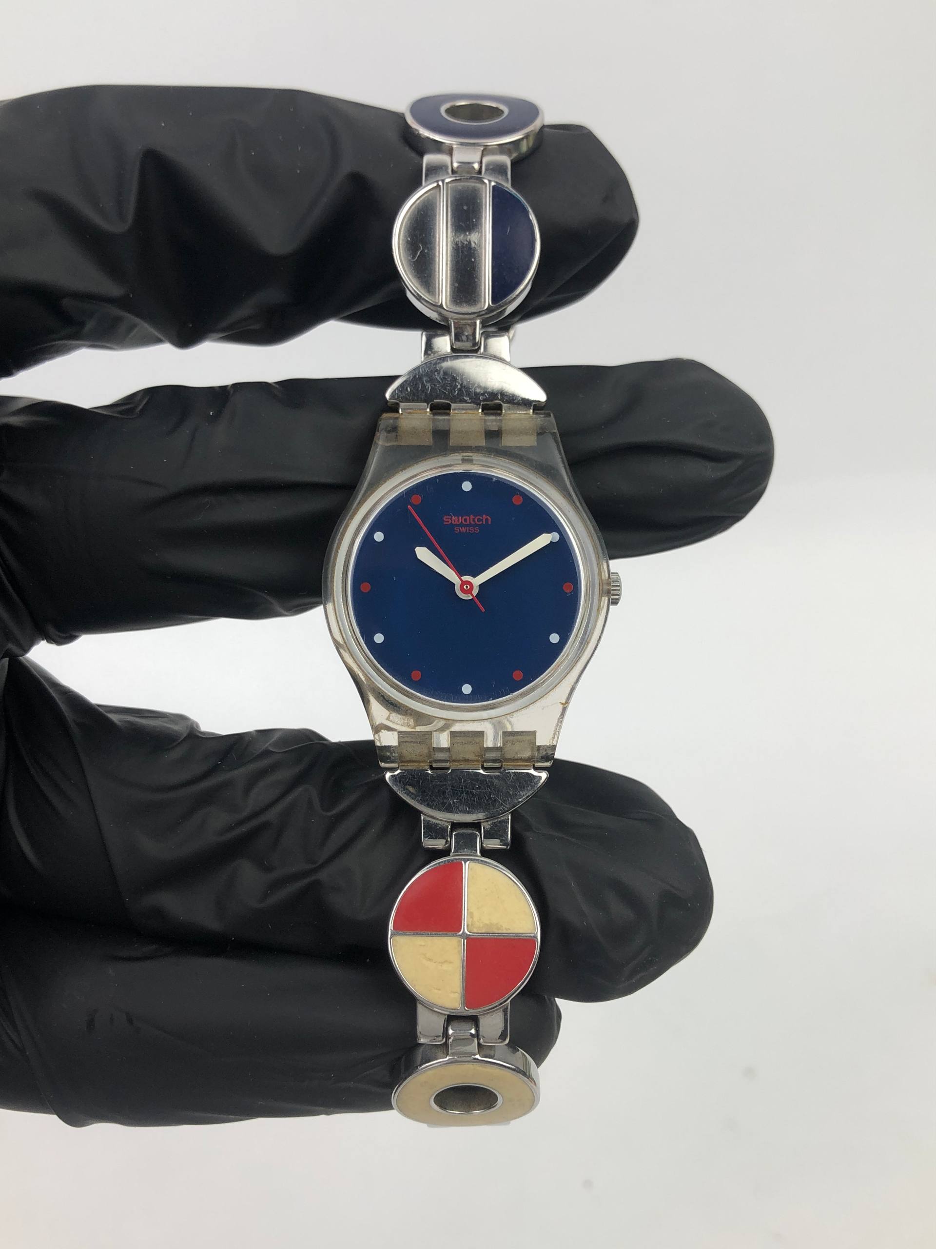 SWATCH POP SWISS LADIES BLUE DIAL - Gambar 2