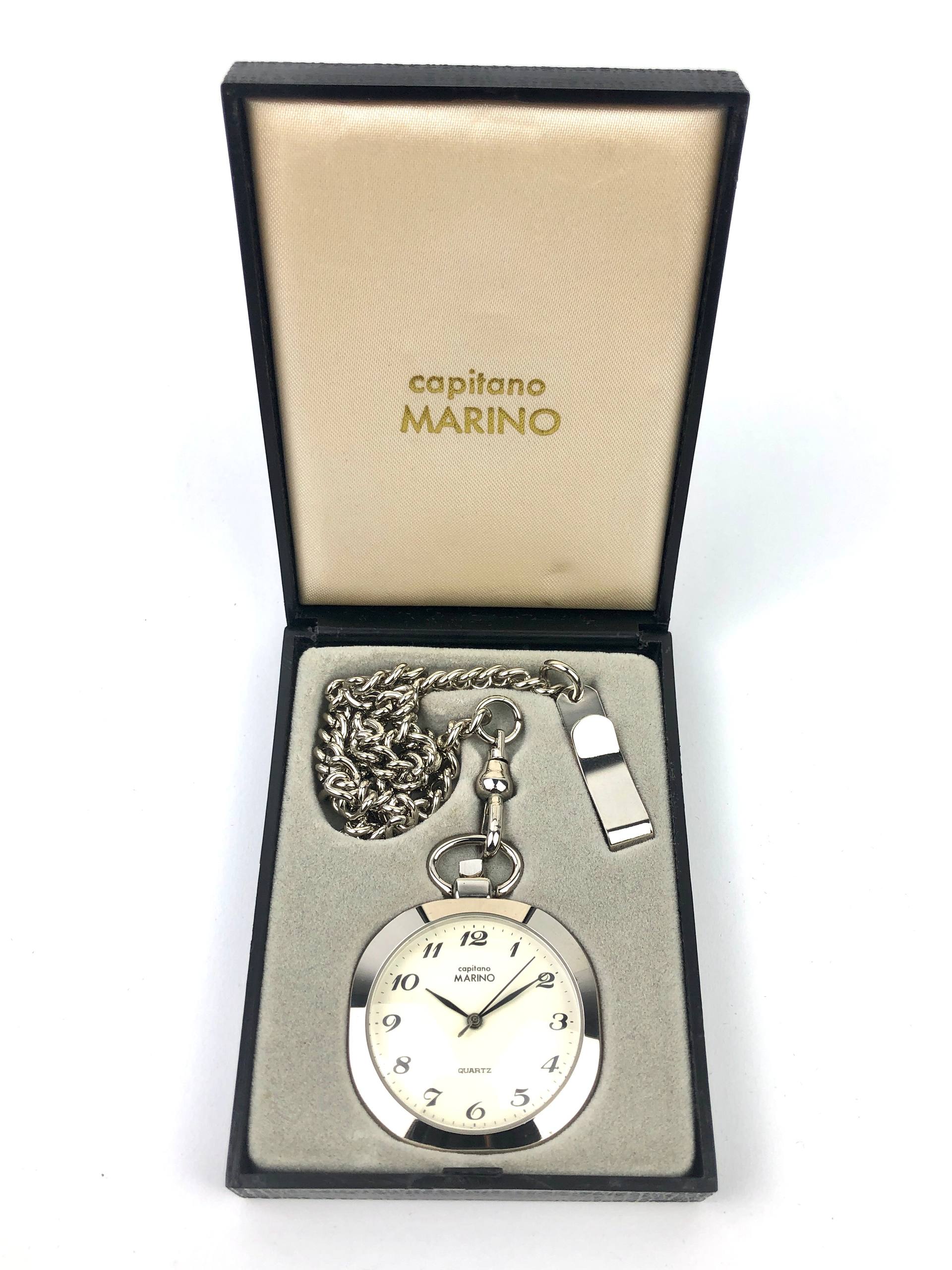 CAPTITANO MARINO POCKET WATCH JAPAN FULLSET