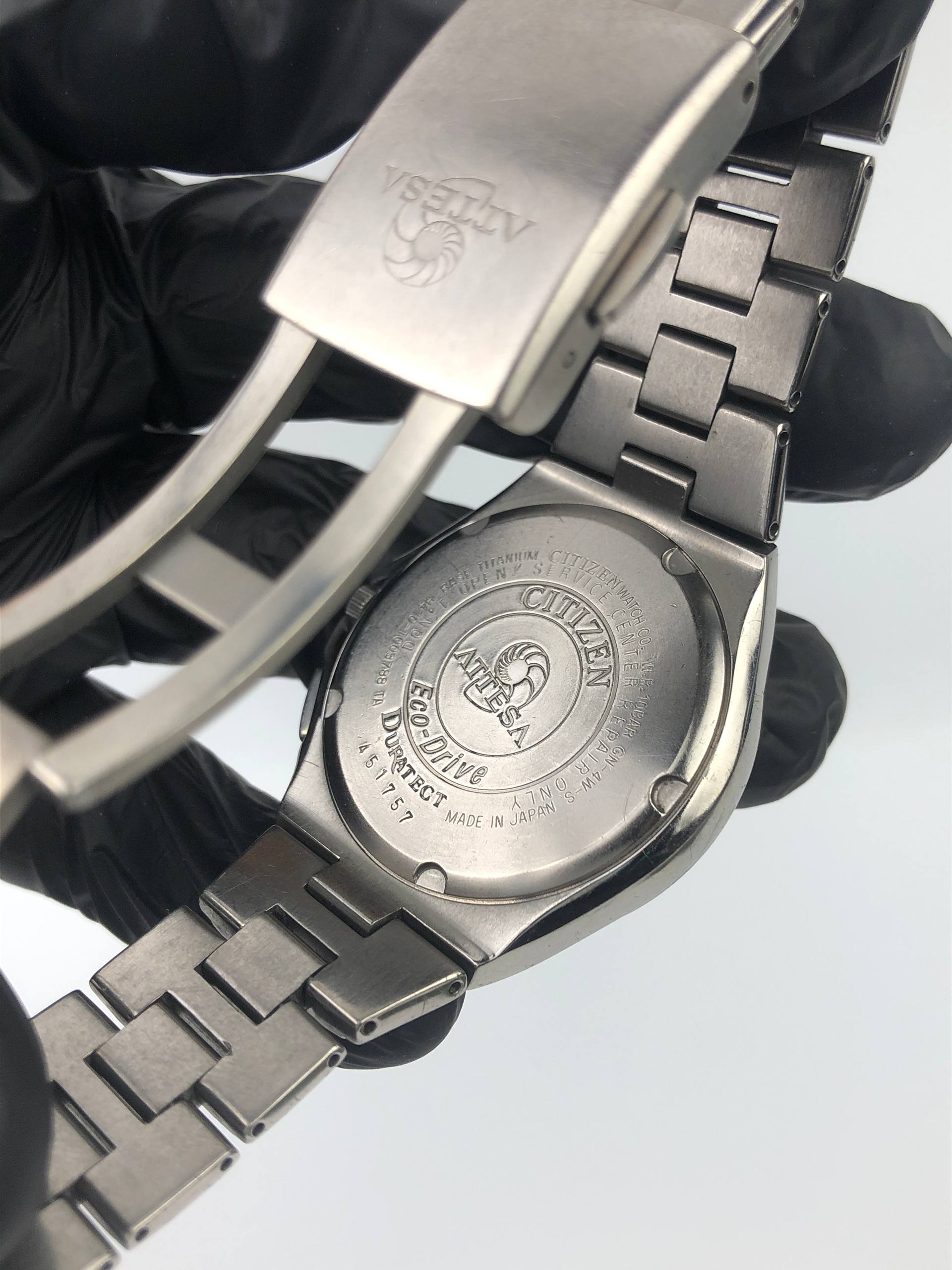 CITIZEN RADIOCONTROLLED ATTESA FULL TITANIUM BLUE DIAL - Gambar 8