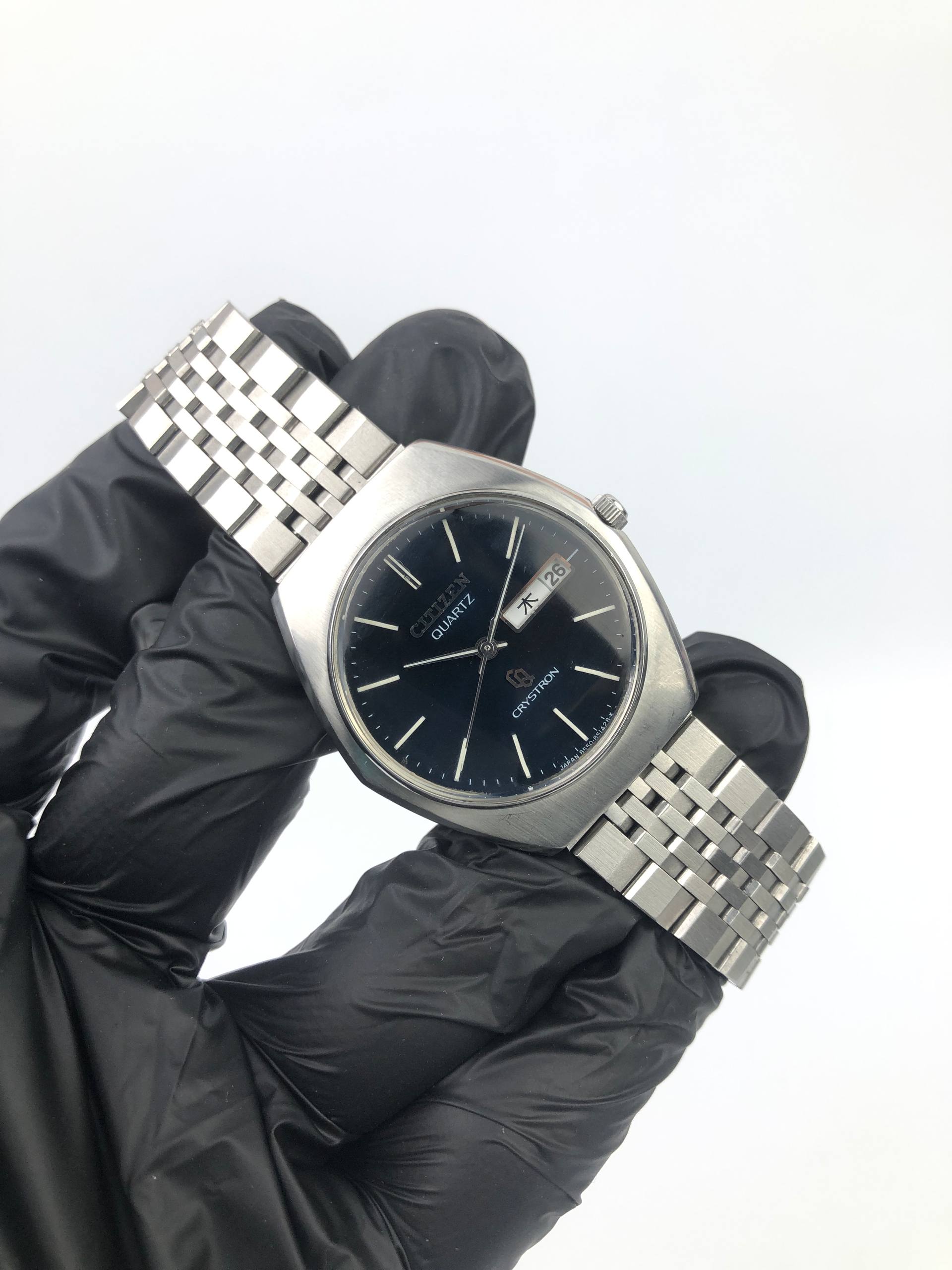RARE DIAL CITIZEN CRYSTON QUARTZ BLUE EMERALD DIAL ORIGINAL - Gambar 4