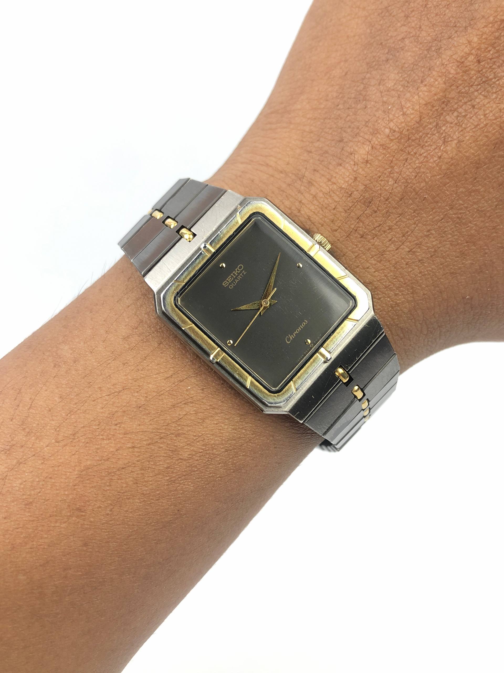 SEIKO CHRONOS TANK TWOTONE ALL ORIGINAL