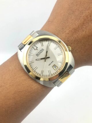 BULOVA ACCUTRON II DATE AT SIX TWOTONE ALL ORIGINAL