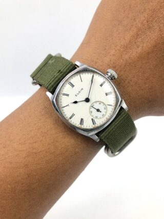 1907’s ELGIN ENAMEL DIAL ROMAN CUSHION CASE