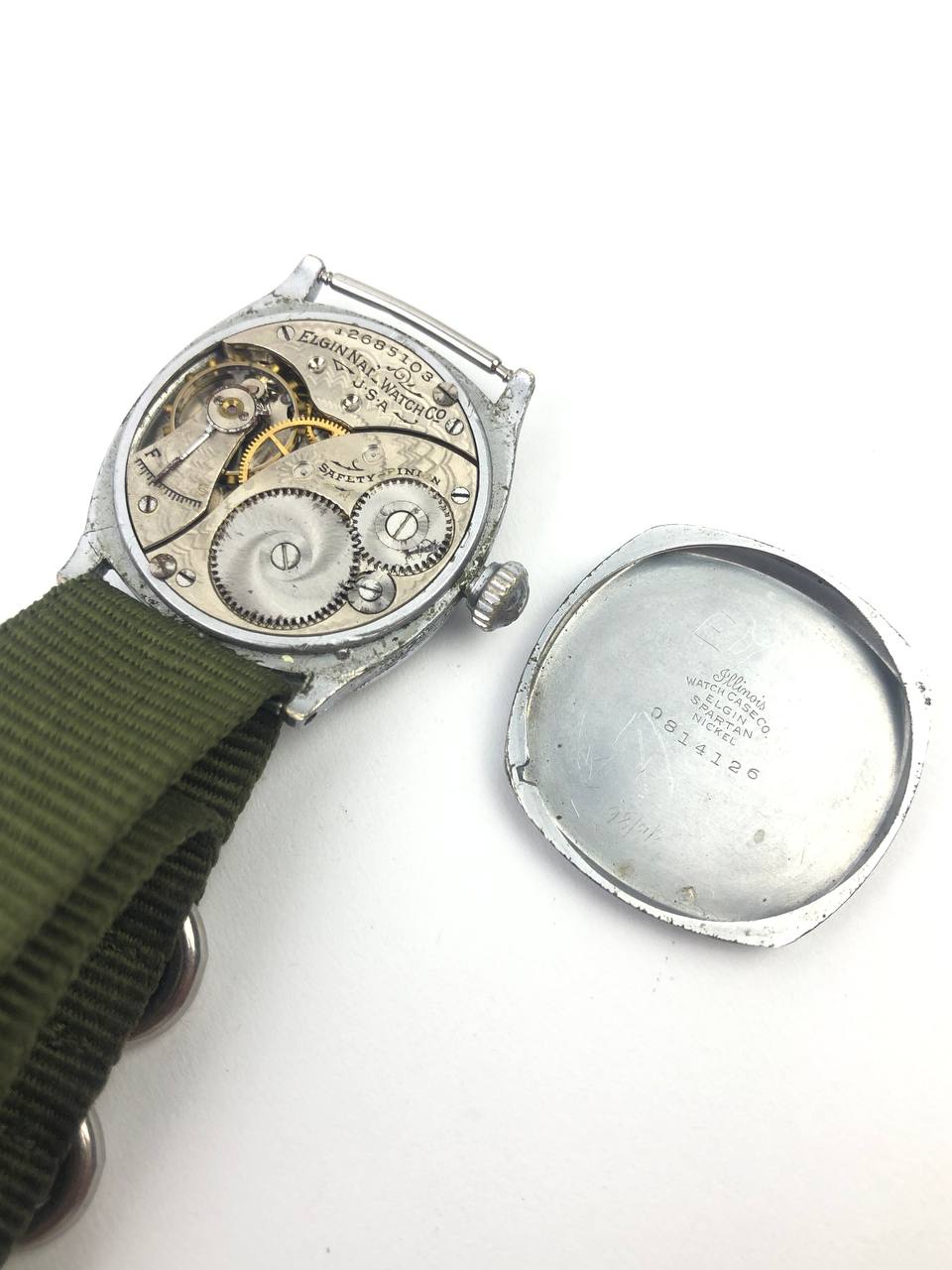 1907’s ELGIN ENAMEL DIAL ROMAN CUSHION CASE - Gambar 8