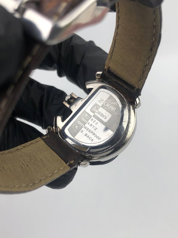 COLLECTIBLE BOSSINI Z GEAR SILVER GOLD TONE CASE MAROON DIAL - Gambar 7