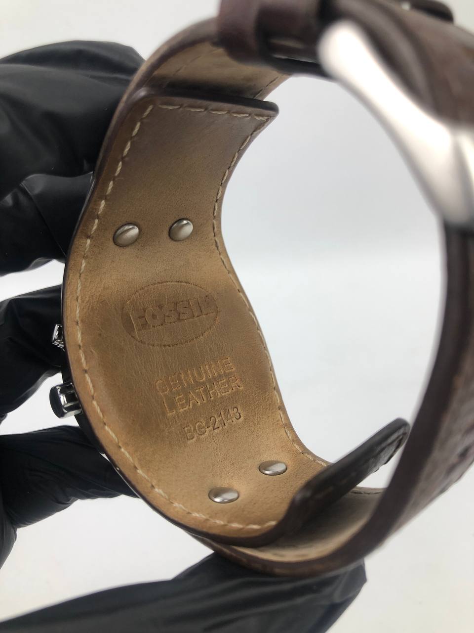 FOSSIL BIGTIC ANADIGI LEATHER STRAP ALL ORIGINAL - Gambar 9