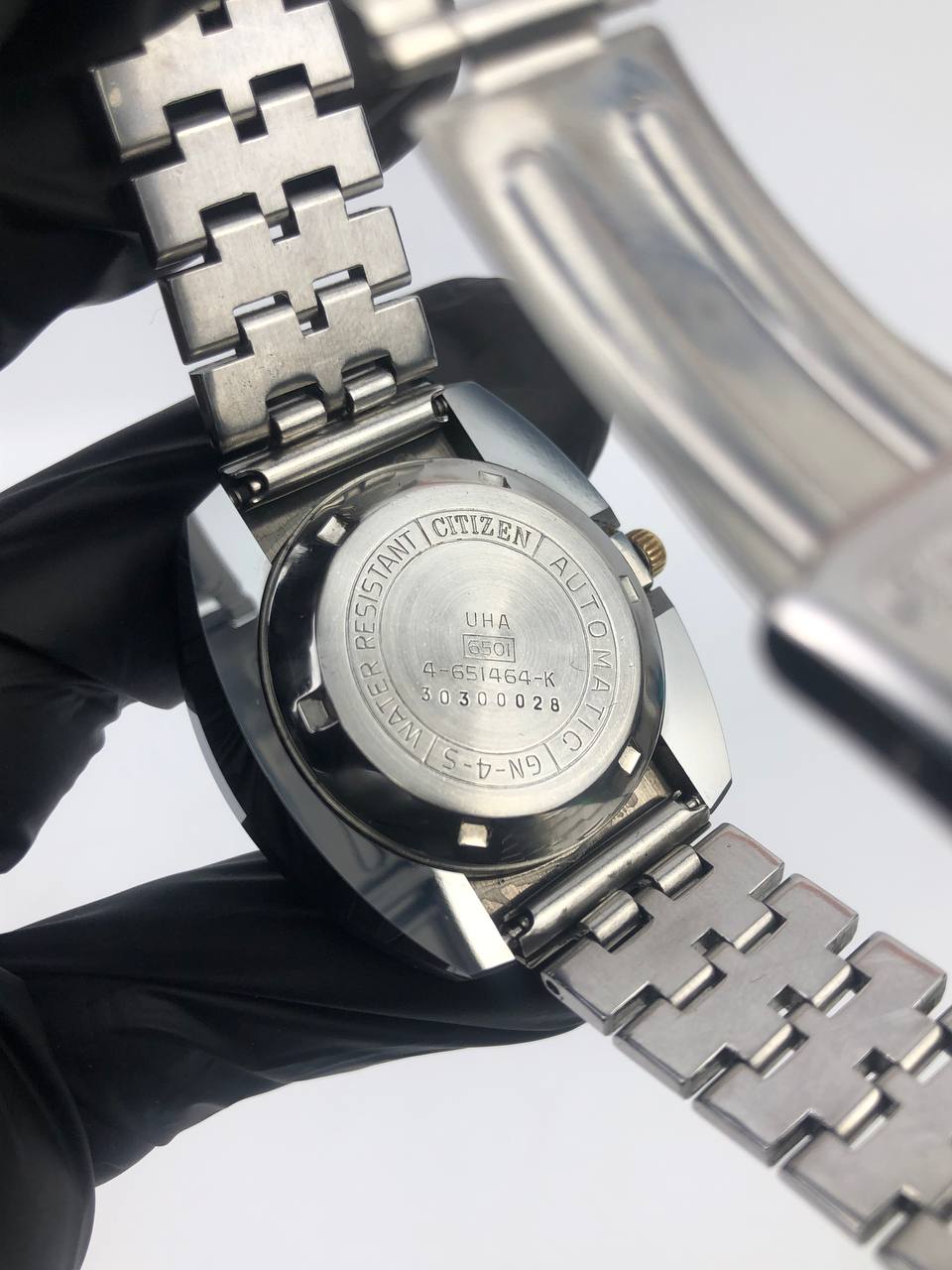 CITIZEN UHA CASE AUTOMATIC GREEN SUNBURST DIAL ALL ORIGINAL - Gambar 8