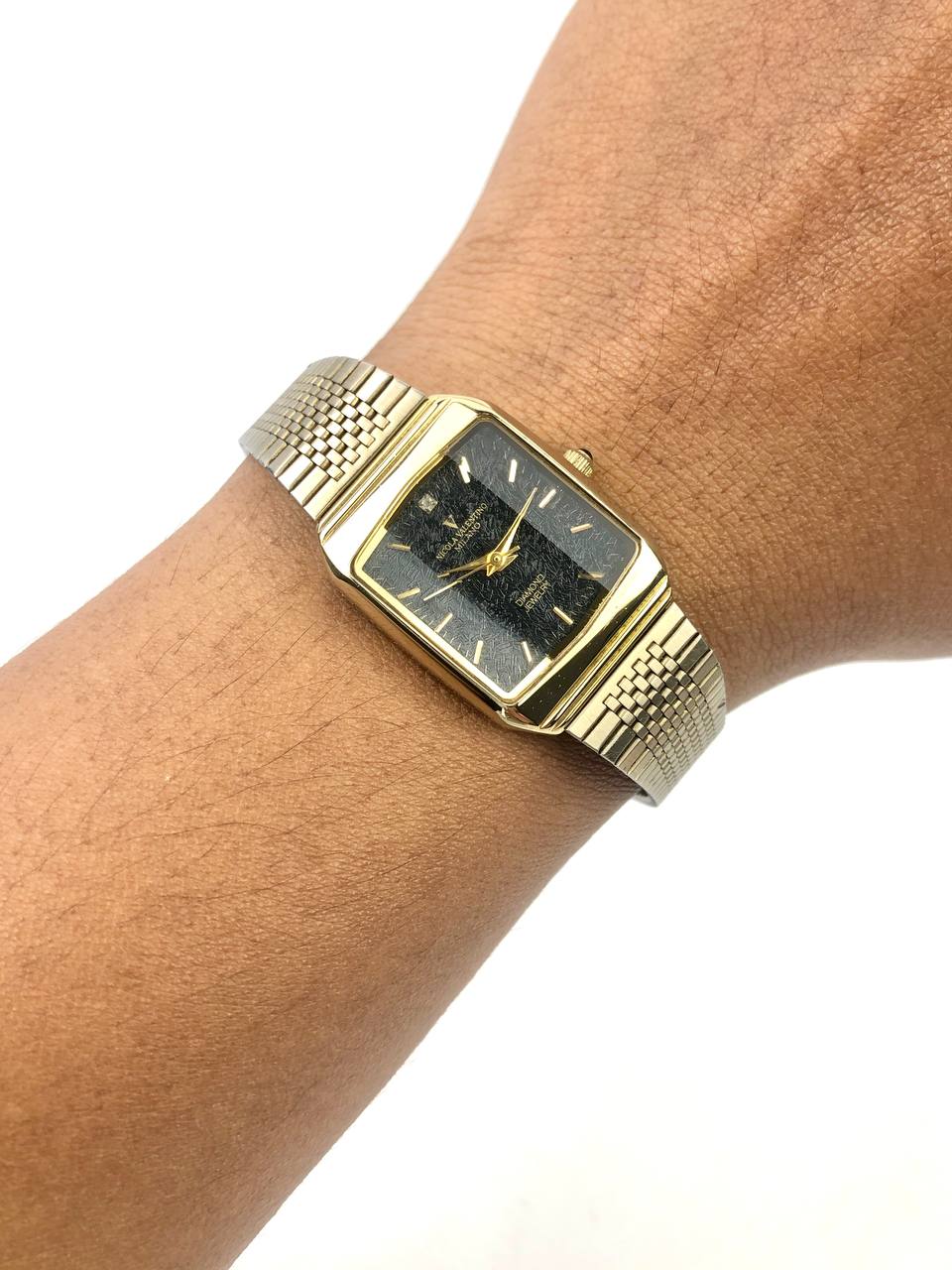 DRESWATCH LADIES NICOLA VALENTINO BLACK SNOWFLAKE DIAL