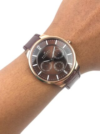 EKSLUSIF SKAGEN BROWN SUB DAYDATE DIAL