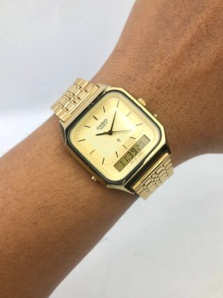 CASIO ANALOG ANADIGI FULL GOLD TONE CASE ORIGINAL